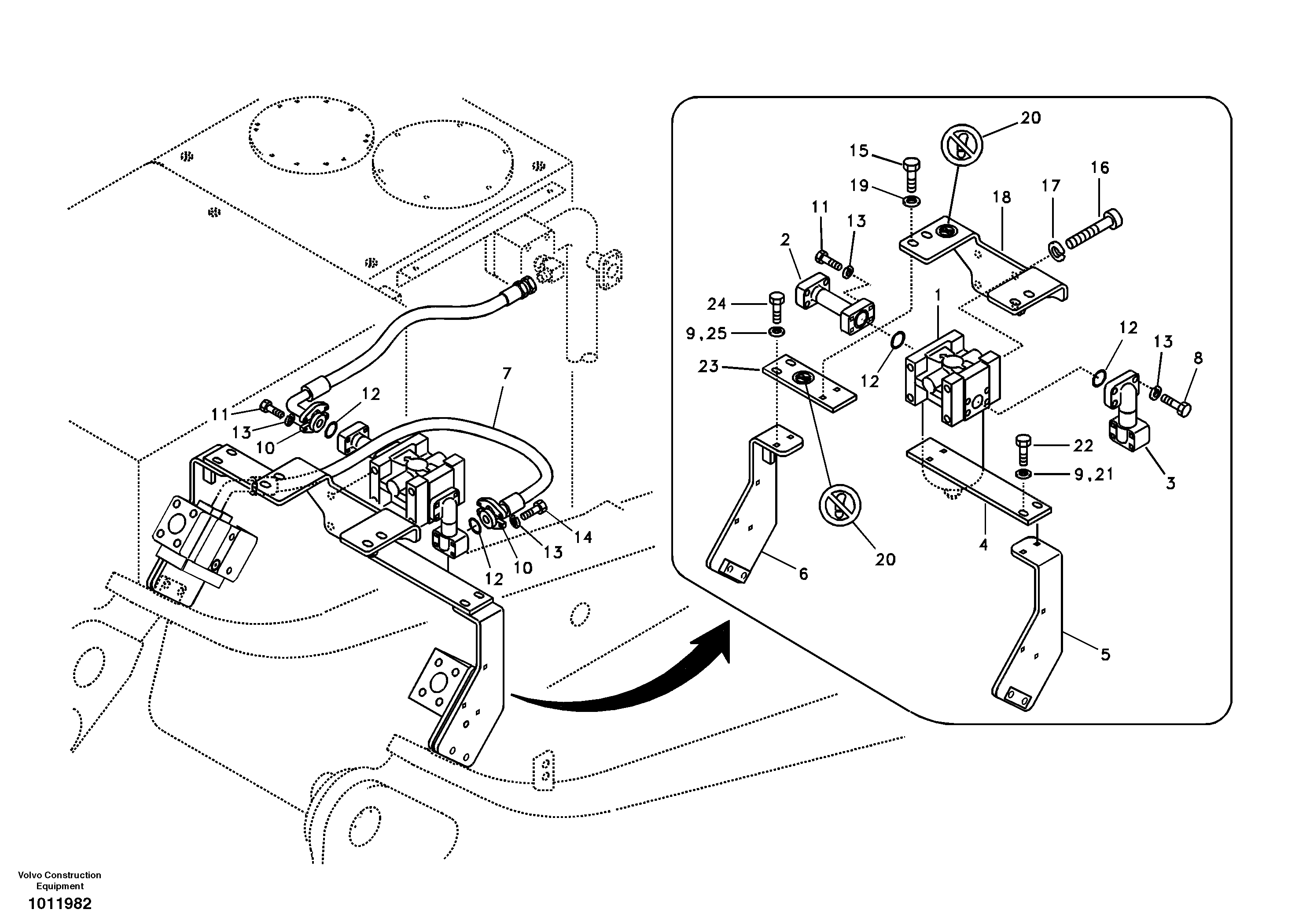 Схема запчастей Volvo EC330B - 49287 Working hydraulic, hammer and shear for return filter EC330B