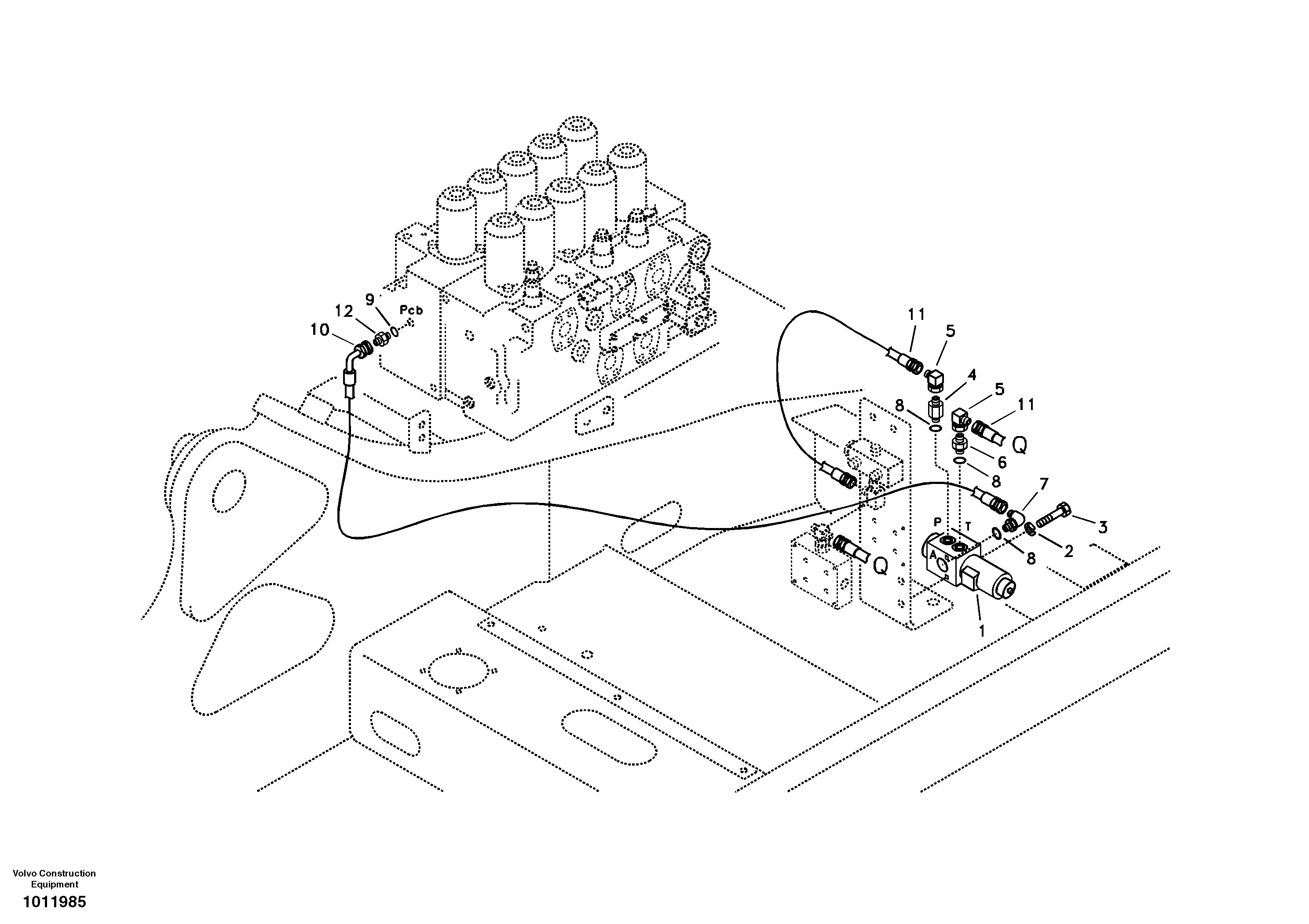 Схема запчастей Volvo EC330B - 61948 Working hydraulic, hammer and shear for 2nd pump flow EC330B