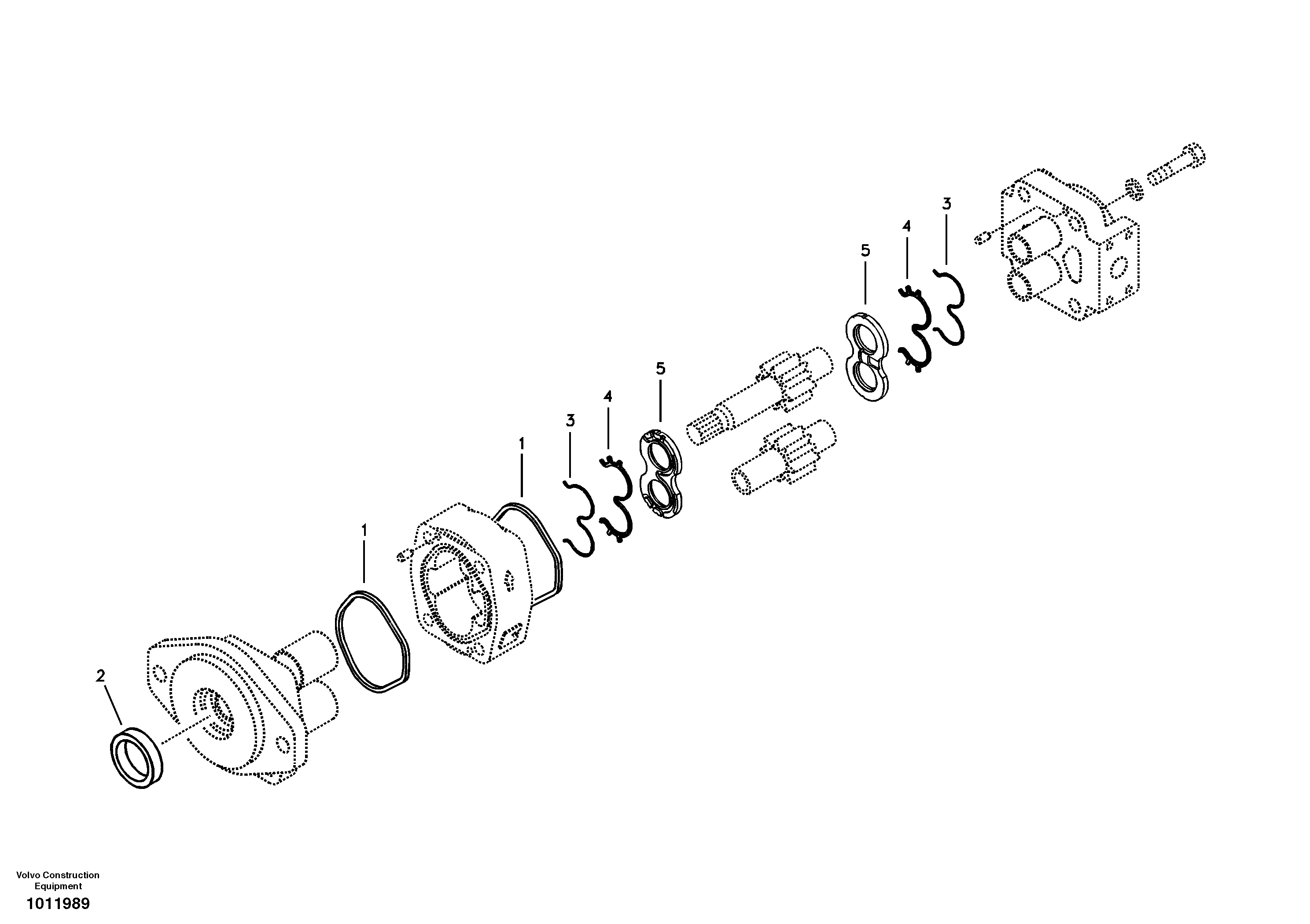 Схема запчастей Volvo EC330B - 18318 Hydraulic gear pump for quickfit and rotator EC330B