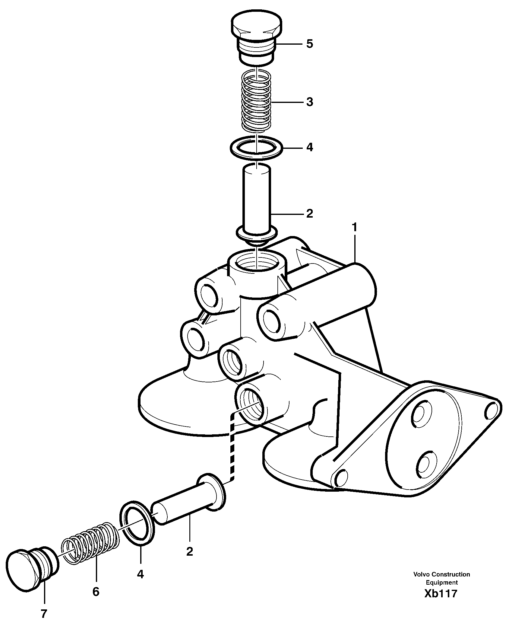 Схема запчастей Volvo EC330B - 36902 Oil filter housing EC330B