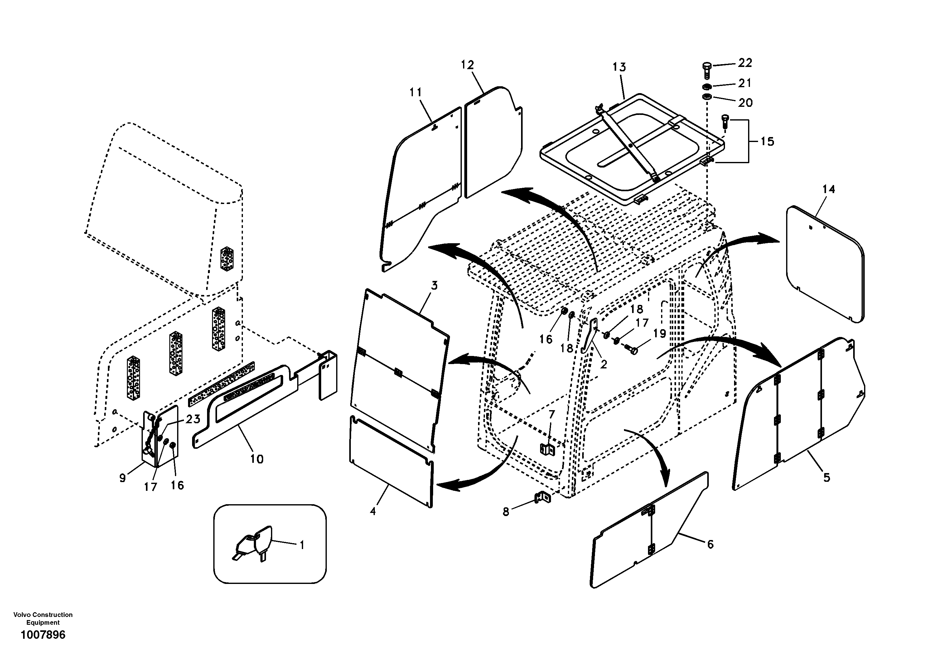 Схема запчастей Volvo EC330B - 72701 Antitheft system EC330B