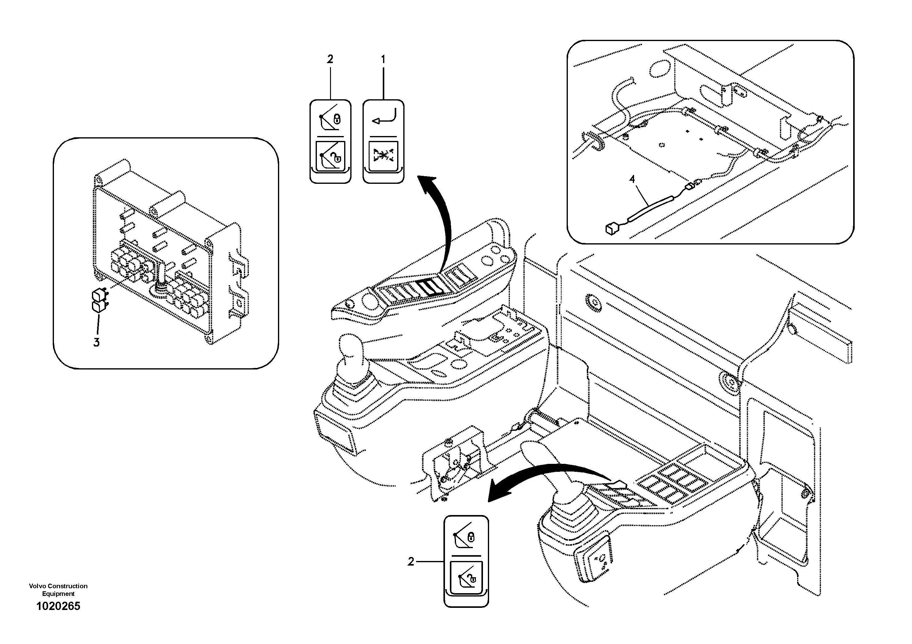 Схема запчастей Volvo EC330B - 59224 Switch, quickfit control EC330B SER NO INT 10713- EU&NA 80001-