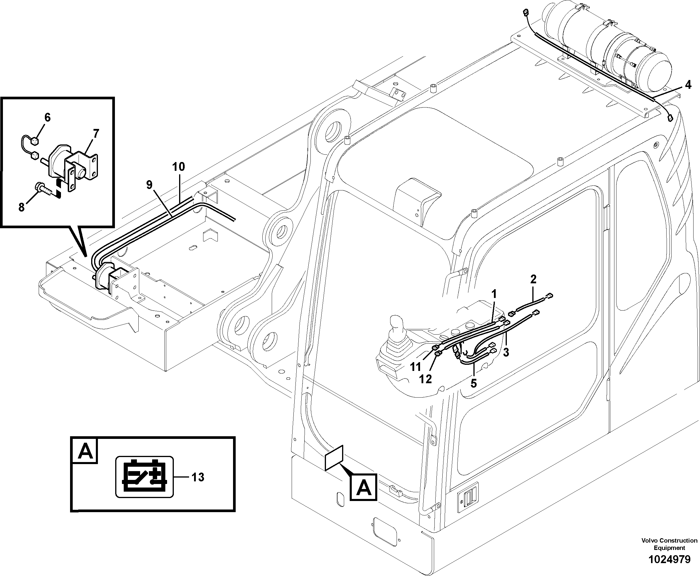 Схема запчастей Volvo EC330B - 22691 Cable harness, waste handler EC330B SER NO INT 10713- EU&NA 80001-