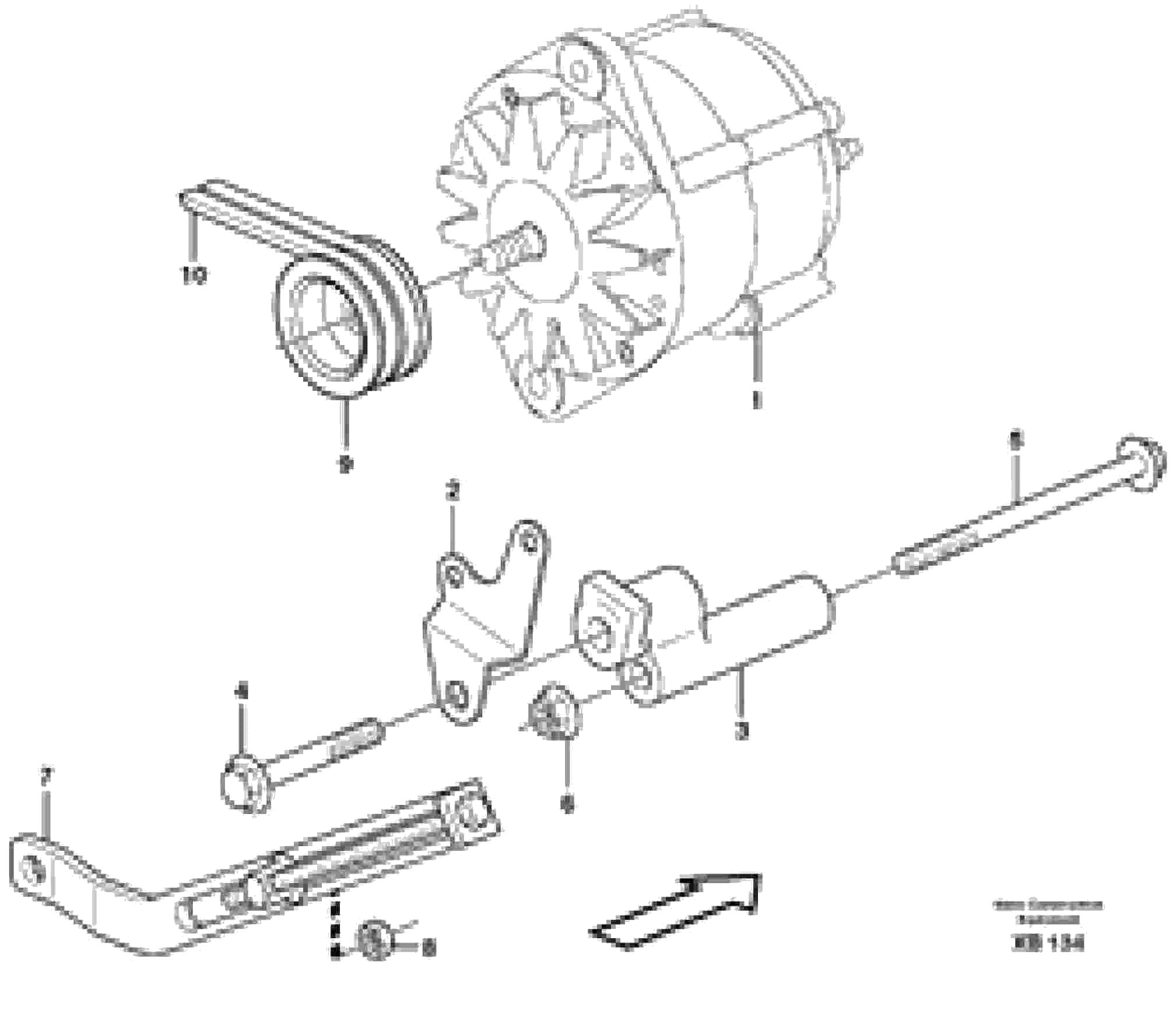 Схема запчастей Volvo EC330B - 18831 Alternator with assembling details EC330B