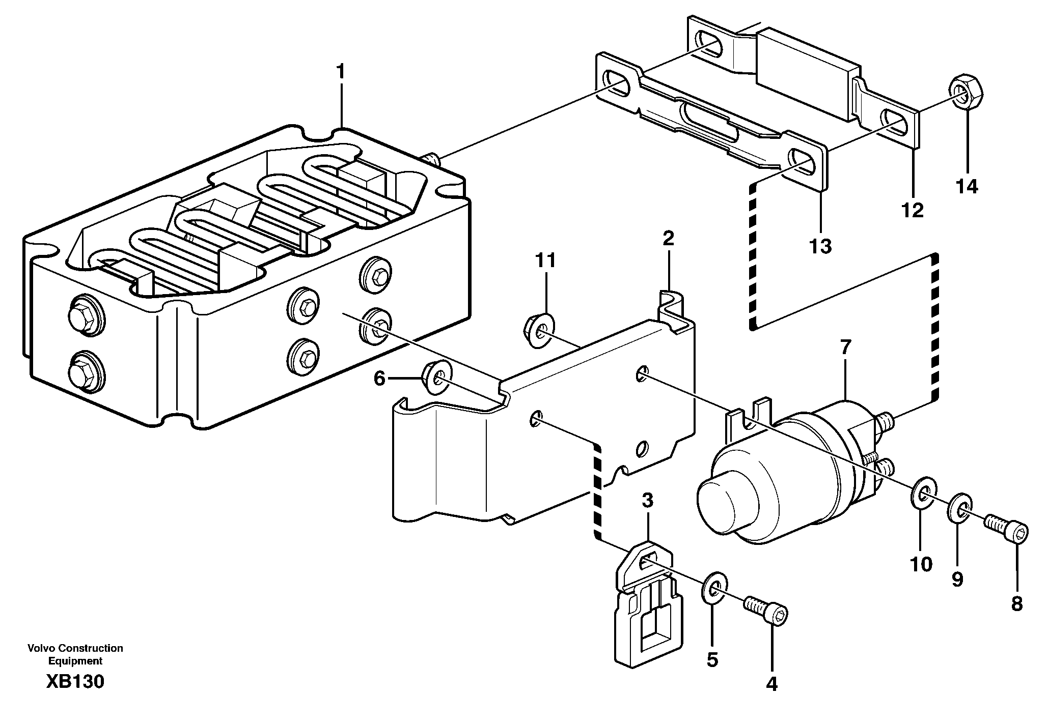 Схема запчастей Volvo EC330B - 34873 Pre-heater with relay EC330B