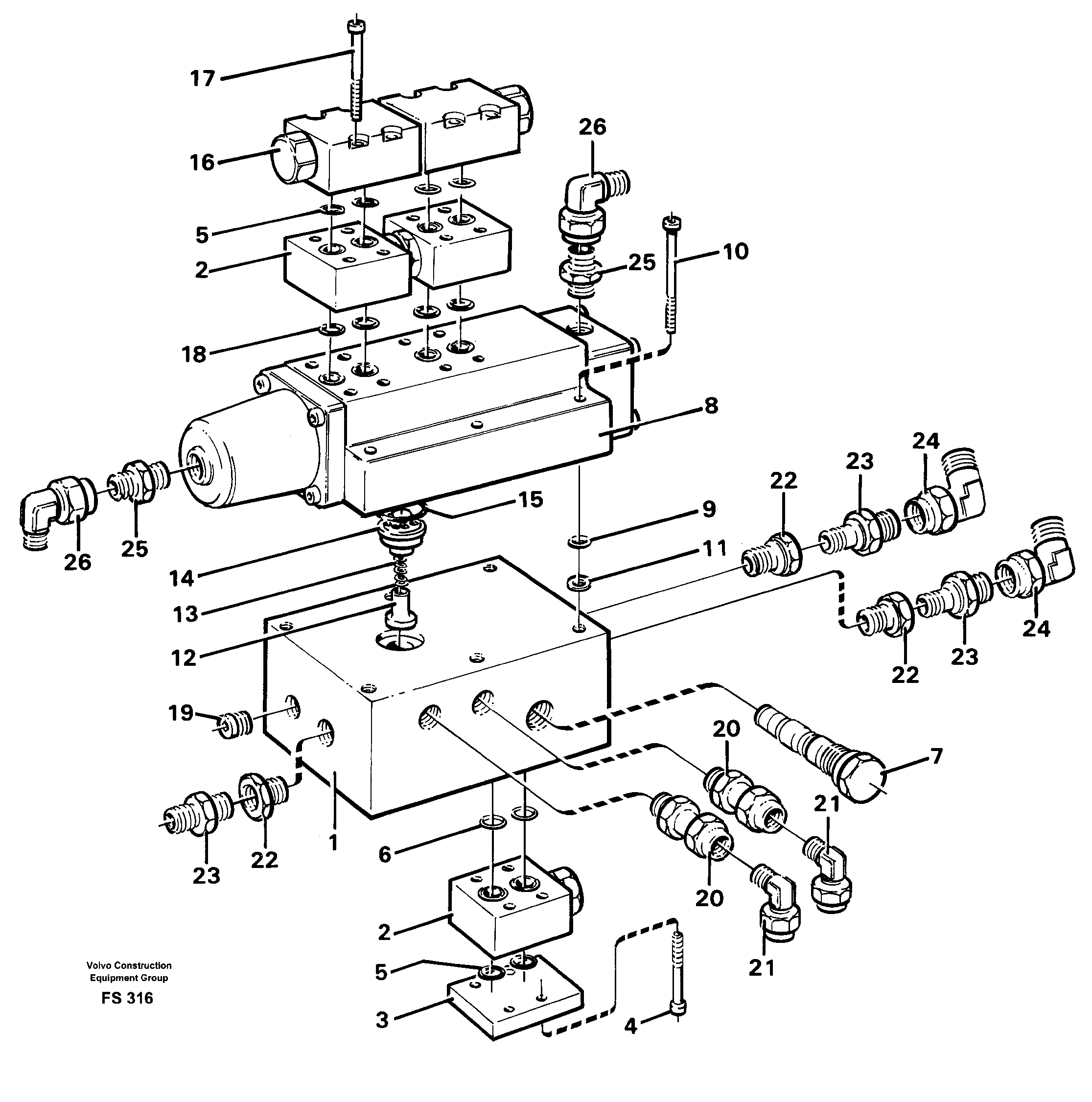 Схема запчастей Volvo EC420 - 50784 Valve housing EC420 ?KERMAN ?KERMAN EC420 SER NO - 1550