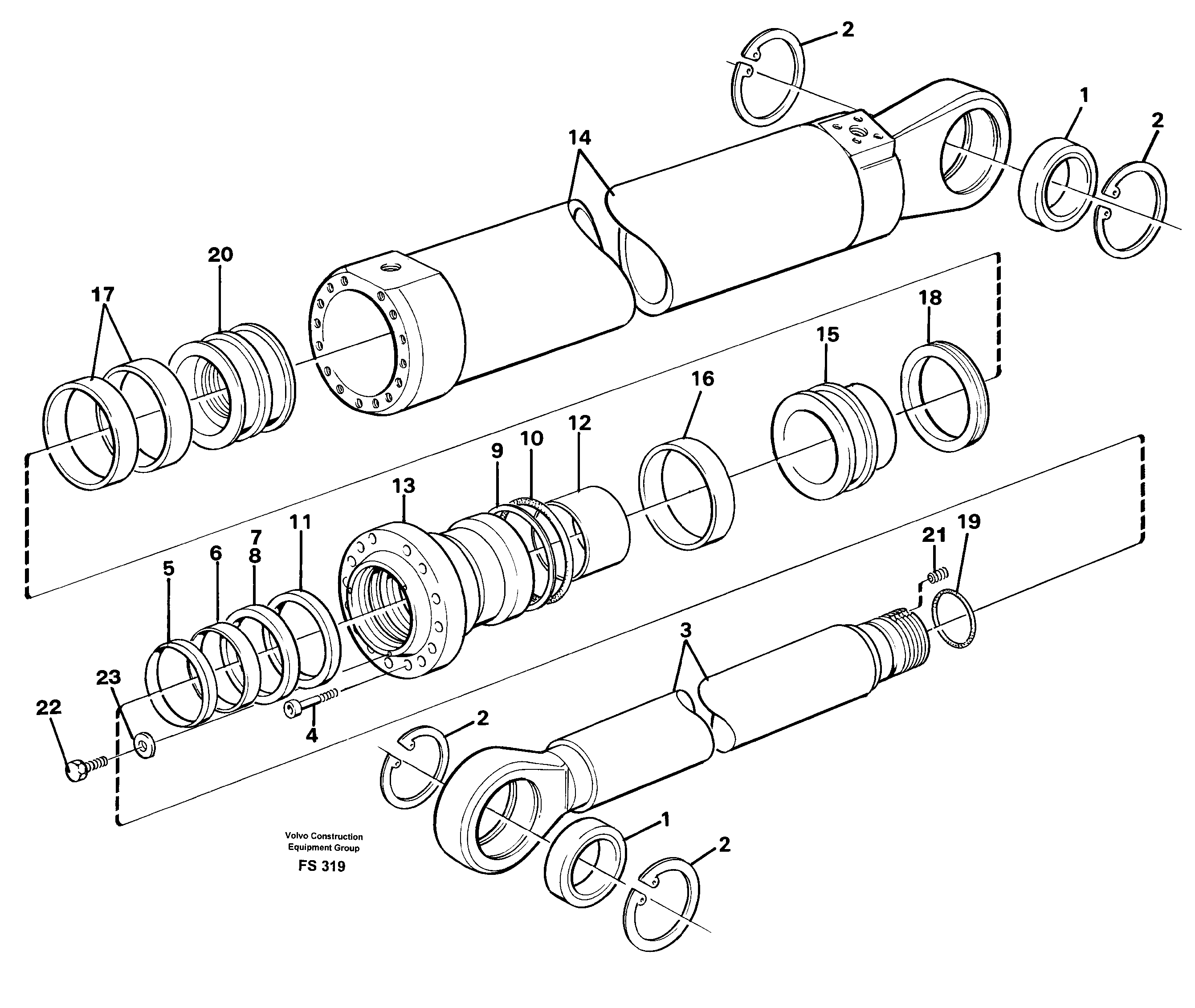 Схема запчастей Volvo EC420 - 61777 Гидроцилиндр стрелы EC420 ?KERMAN ?KERMAN EC420 SER NO - 1550