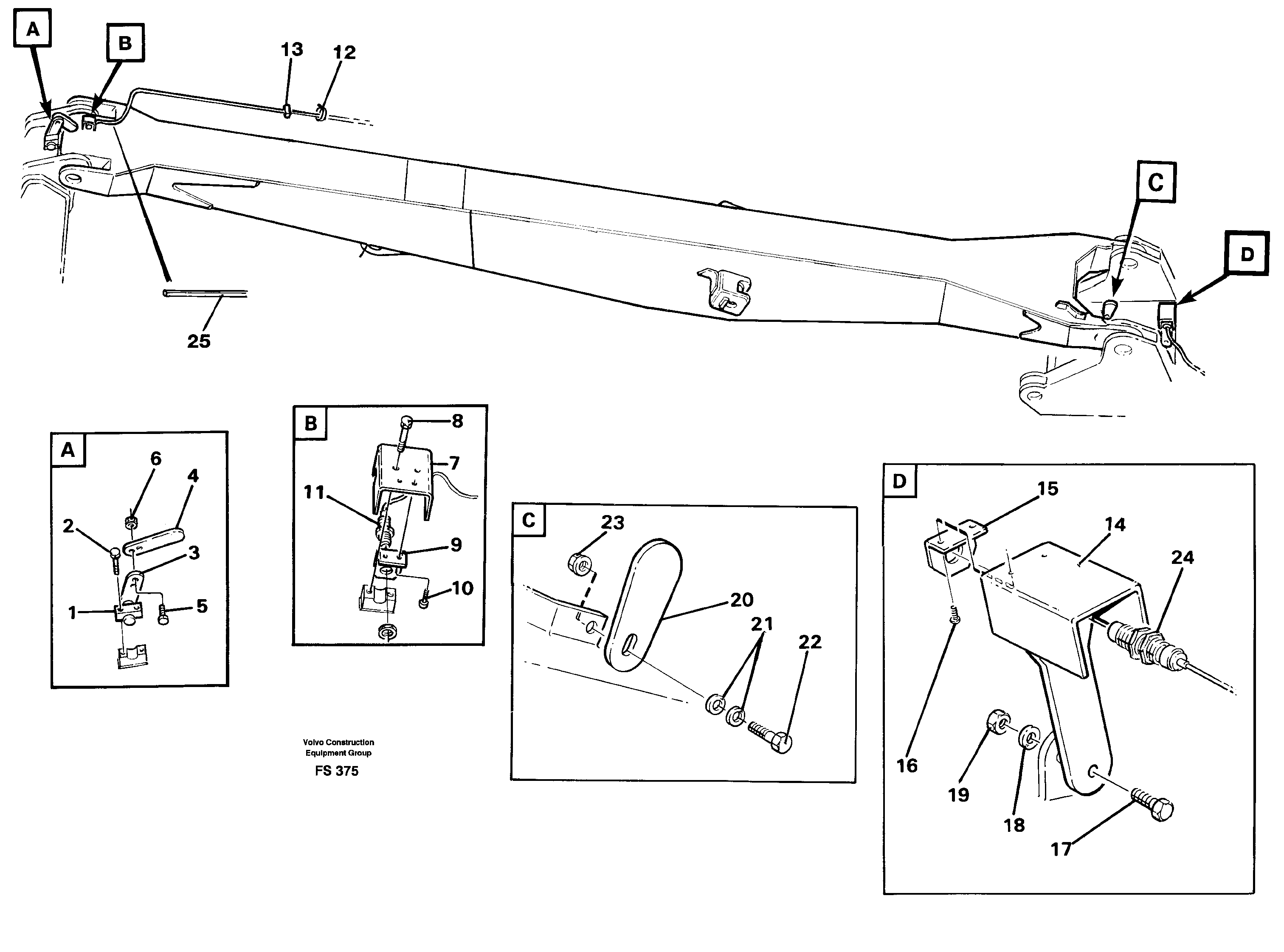 Схема запчастей Volvo EC420 - 1005 Electric installation Handling equipment Boom 8.60 m/dipper 6.50 M EC420 ?KERMAN ?KERMAN EC420 SER NO - 1550