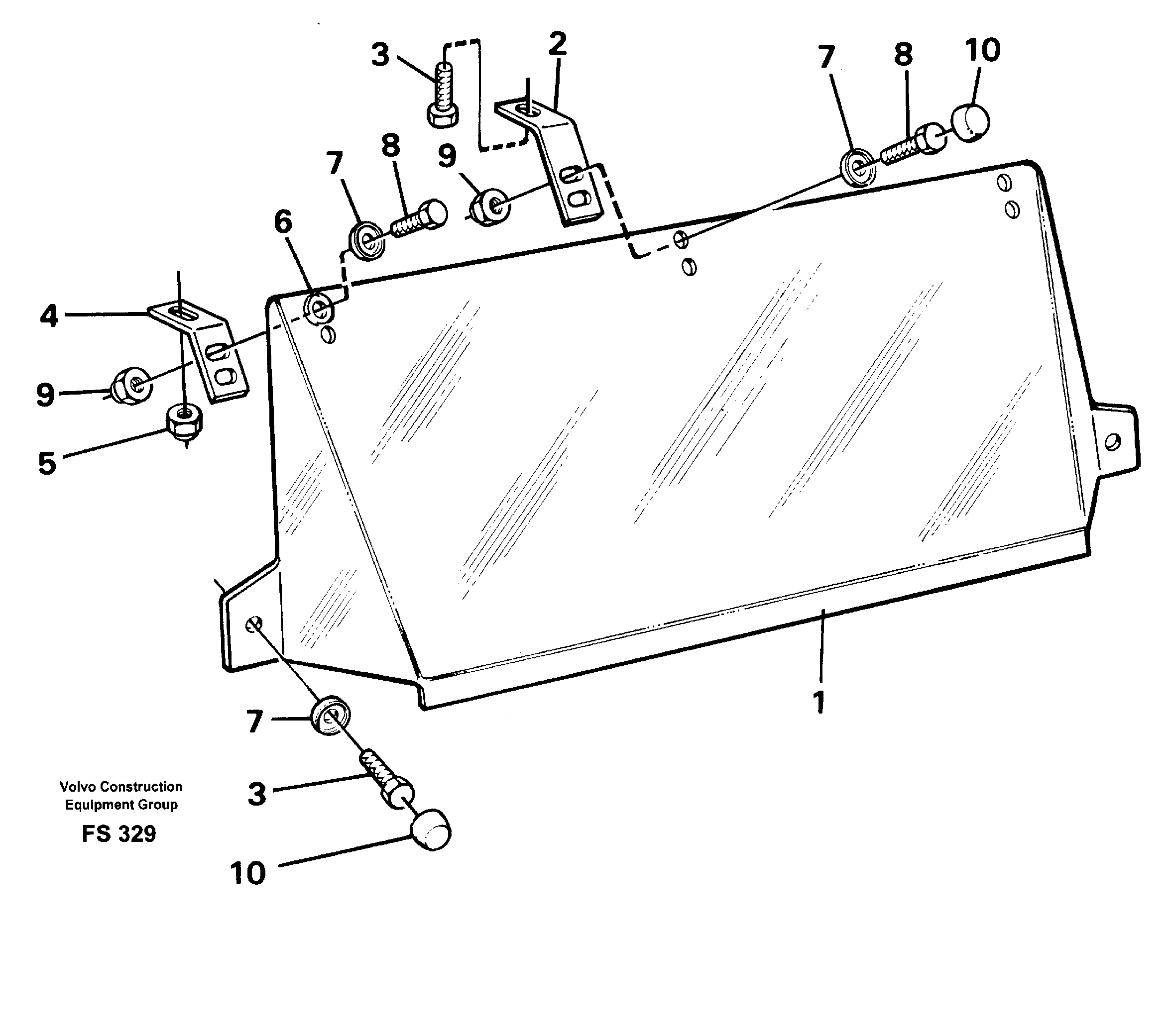 Схема запчастей Volvo EC420 - 47697 Sun visor, outer EC420 ?KERMAN ?KERMAN EC420 SER NO - 1550