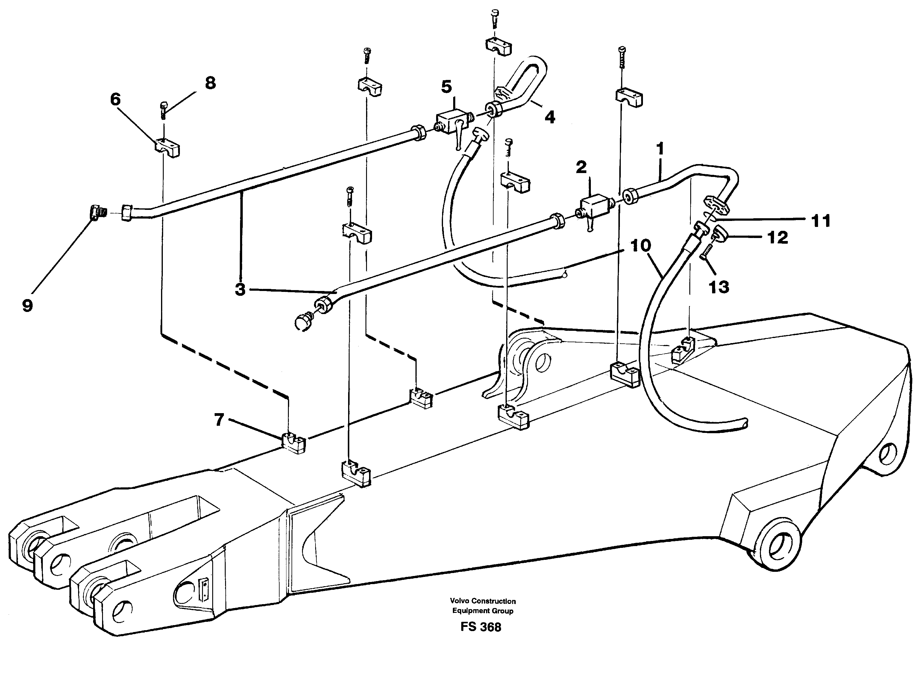 Схема запчастей Volvo EC420 - 49290 Hydraulics for hammer on dipper arm 2.50/3.50 Mincl. shut-off cocks EC420 ?KERMAN ?KERMAN EC420 SER NO - 1550