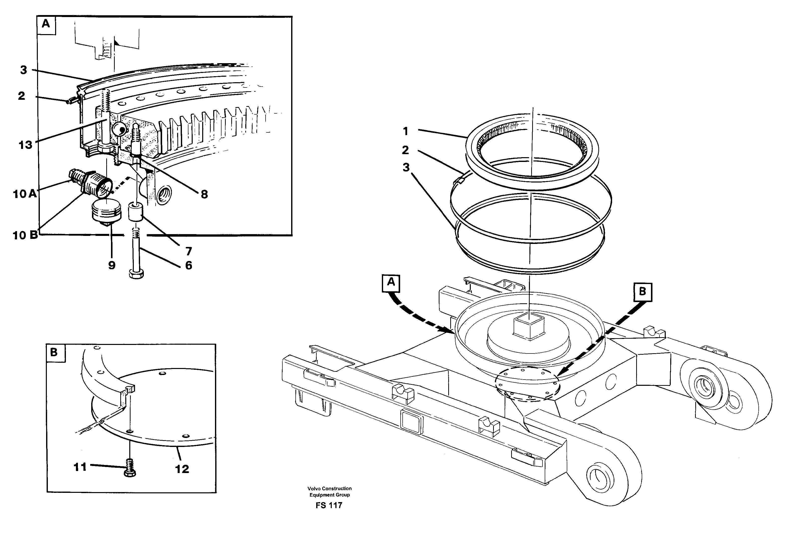 Схема запчастей Volvo EC420 - 49571 Slewing ring attachment EC420 ?KERMAN ?KERMAN EC420 SER NO - 1550