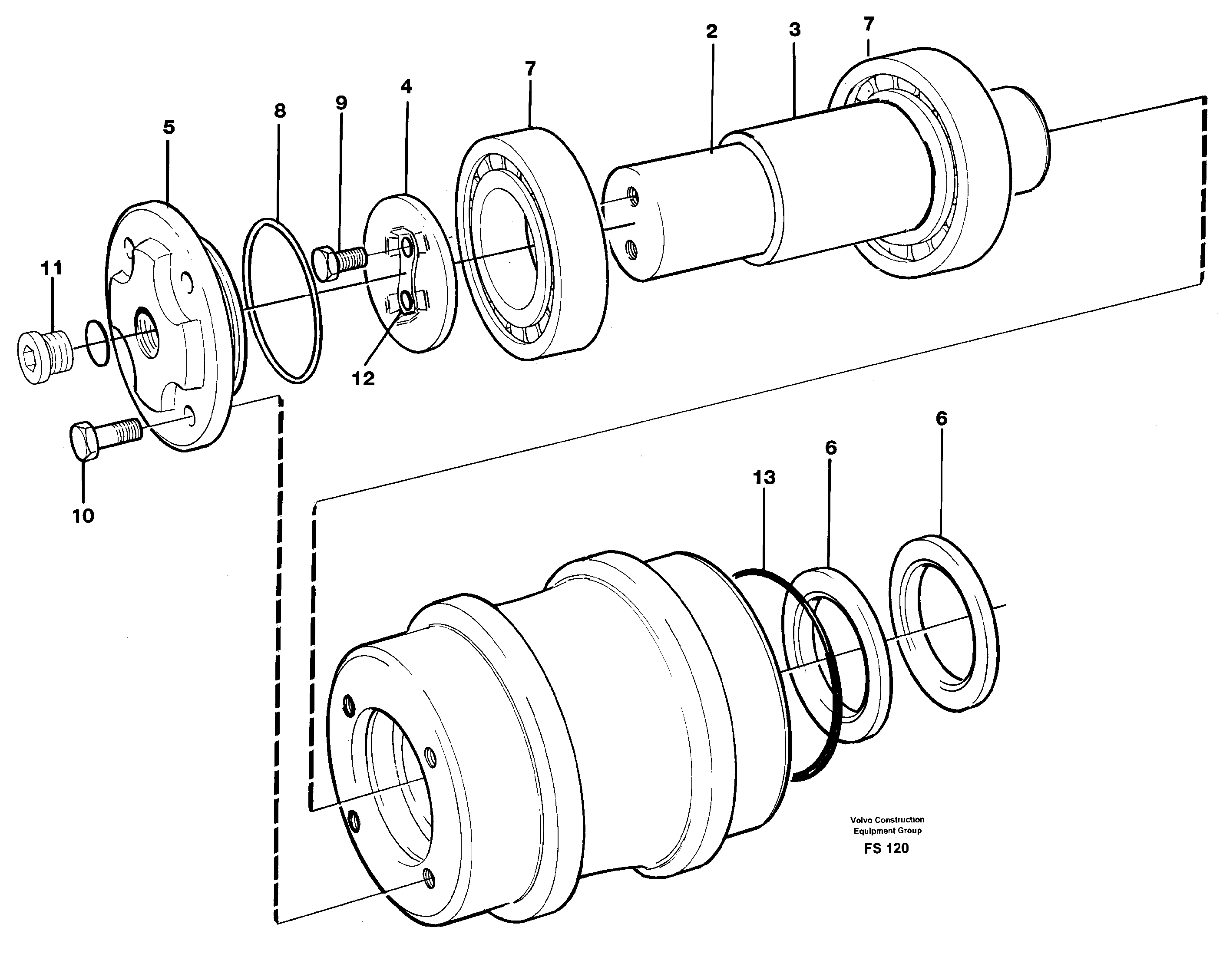 Схема запчастей Volvo EC420 - 49574 Top roller EC420 ?KERMAN ?KERMAN EC420 SER NO - 1550