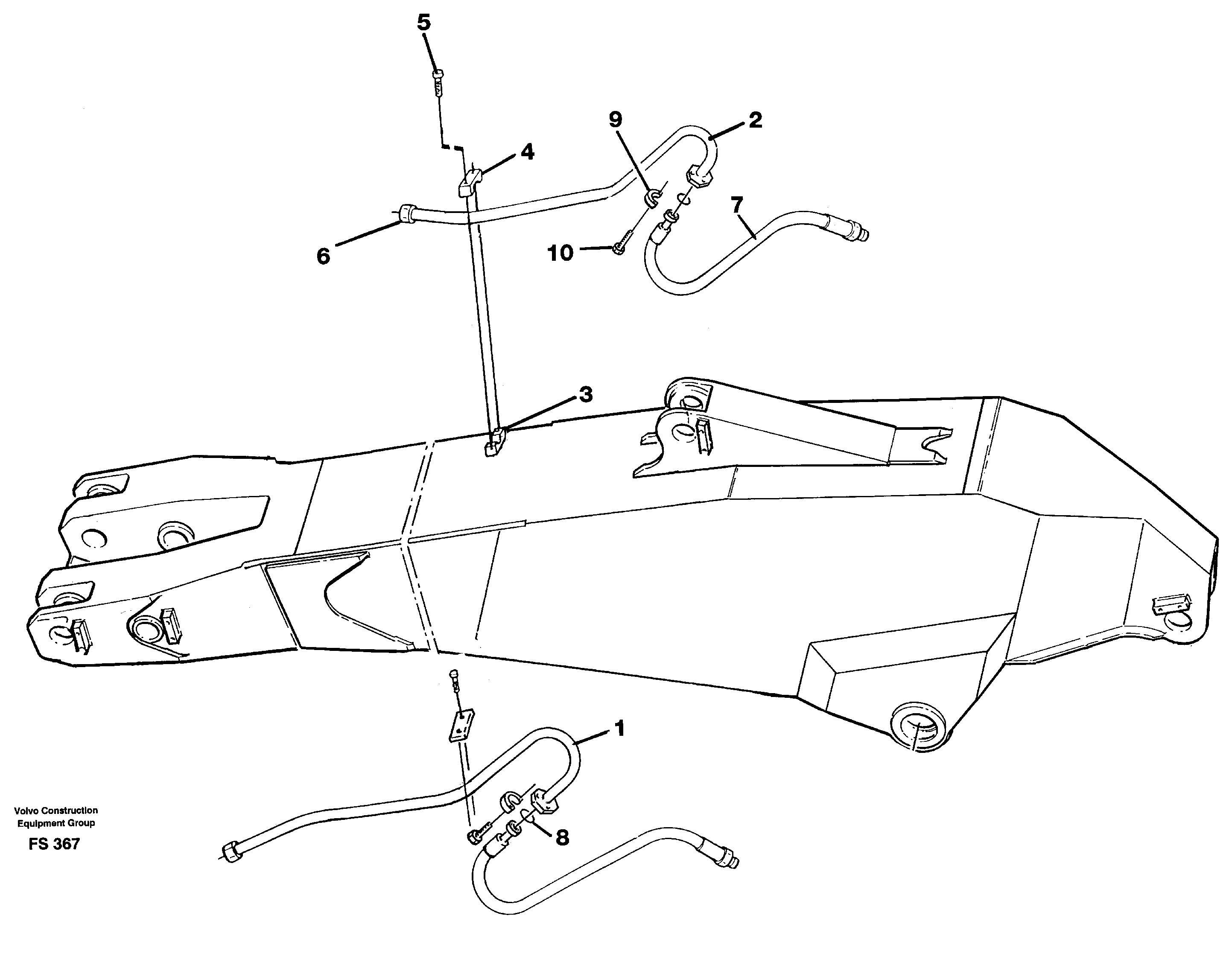 Схема запчастей Volvo EC420 - 51177 Hydraulics for hammer on dipper arm 2.50/3.50 M EC420 ?KERMAN ?KERMAN EC420 SER NO - 1550