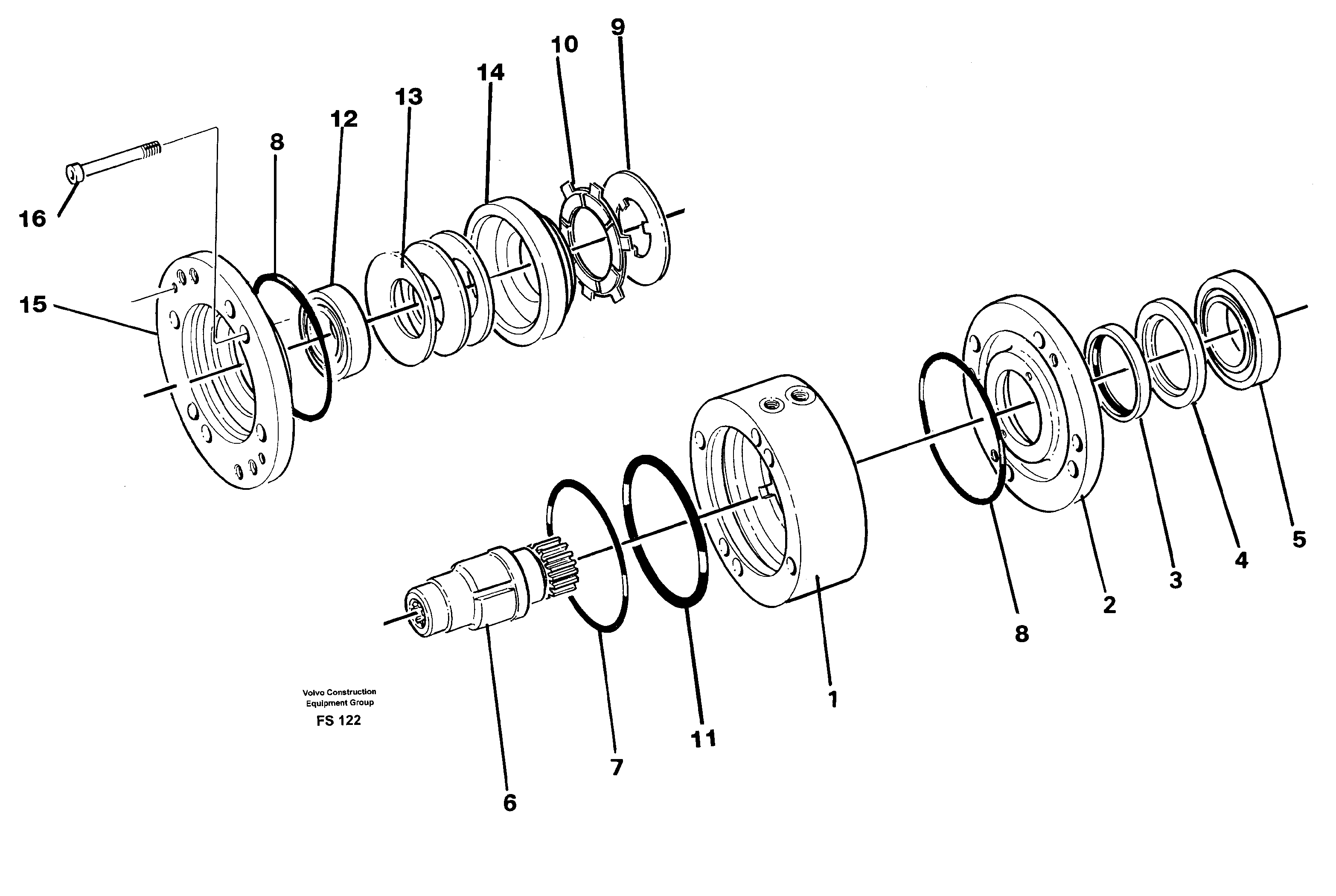 Схема запчастей Volvo EC420 - 49576 Travel brake EC420 ?KERMAN ?KERMAN EC420 SER NO - 1550