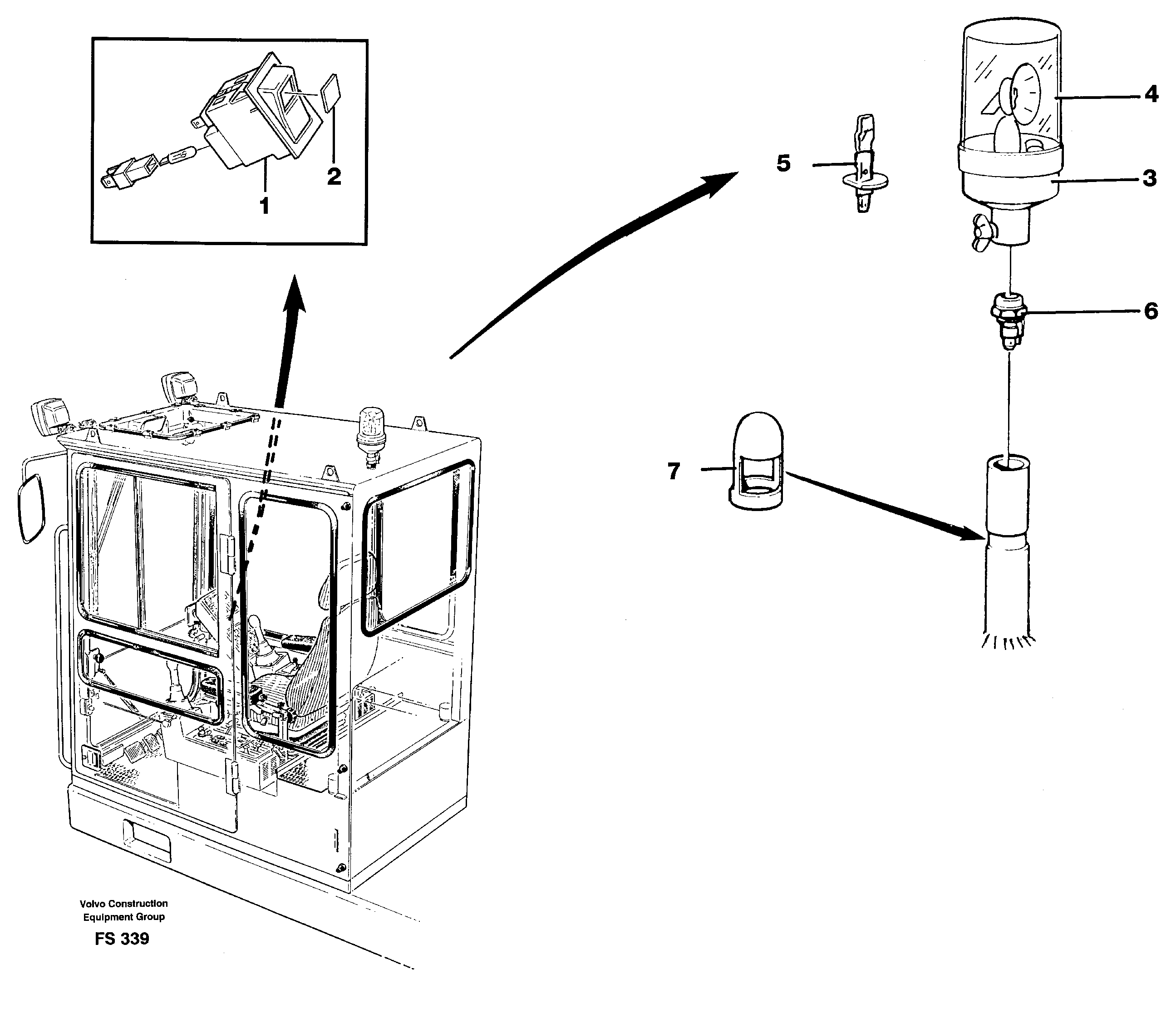 Схема запчастей Volvo EC420 - 51972 Rotating beacon EC420 ?KERMAN ?KERMAN EC420 SER NO - 1550