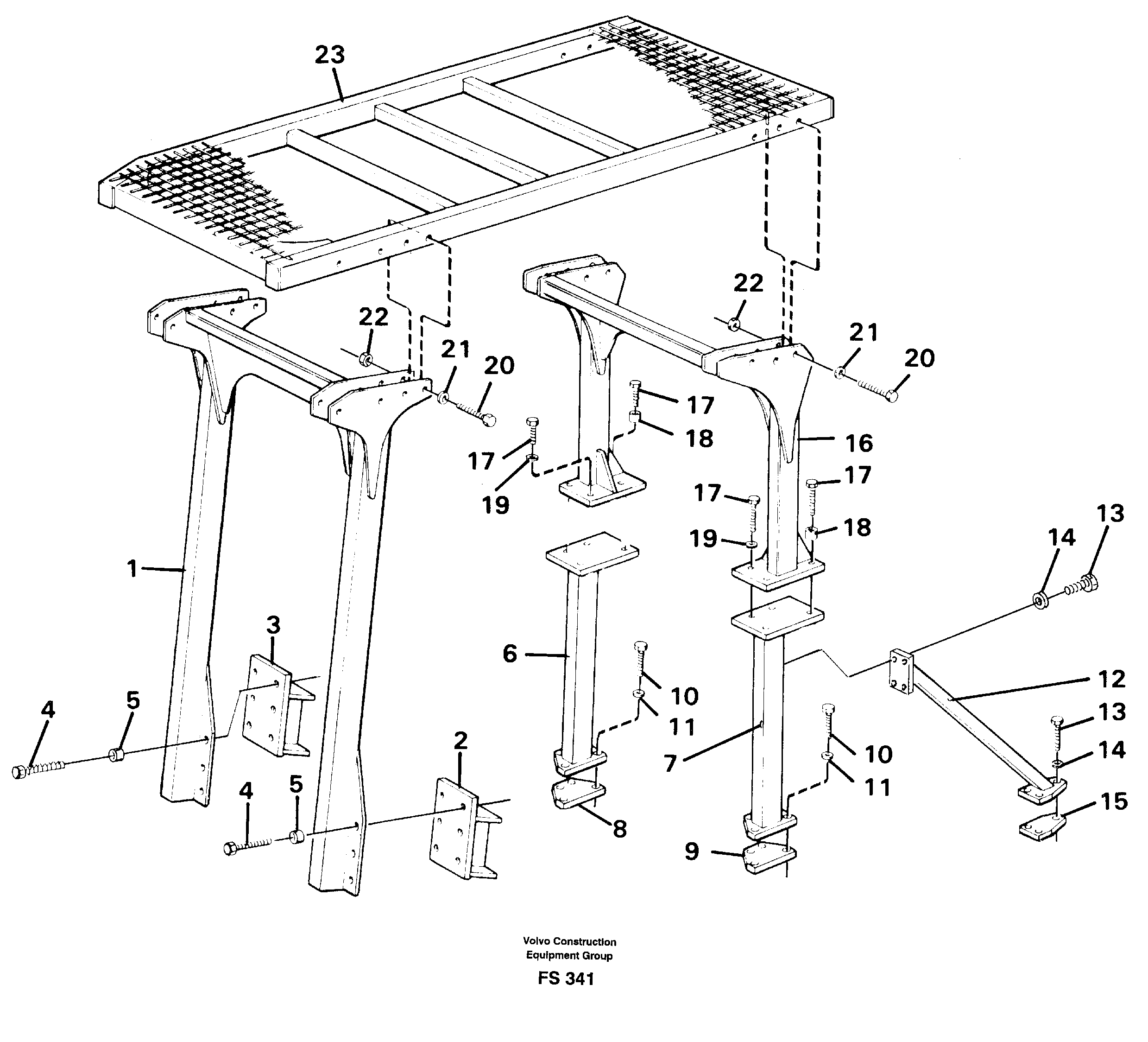 Схема запчастей Volvo EC420 - 51979 Protection over drivers cab EC420 ?KERMAN ?KERMAN EC420 SER NO - 1550