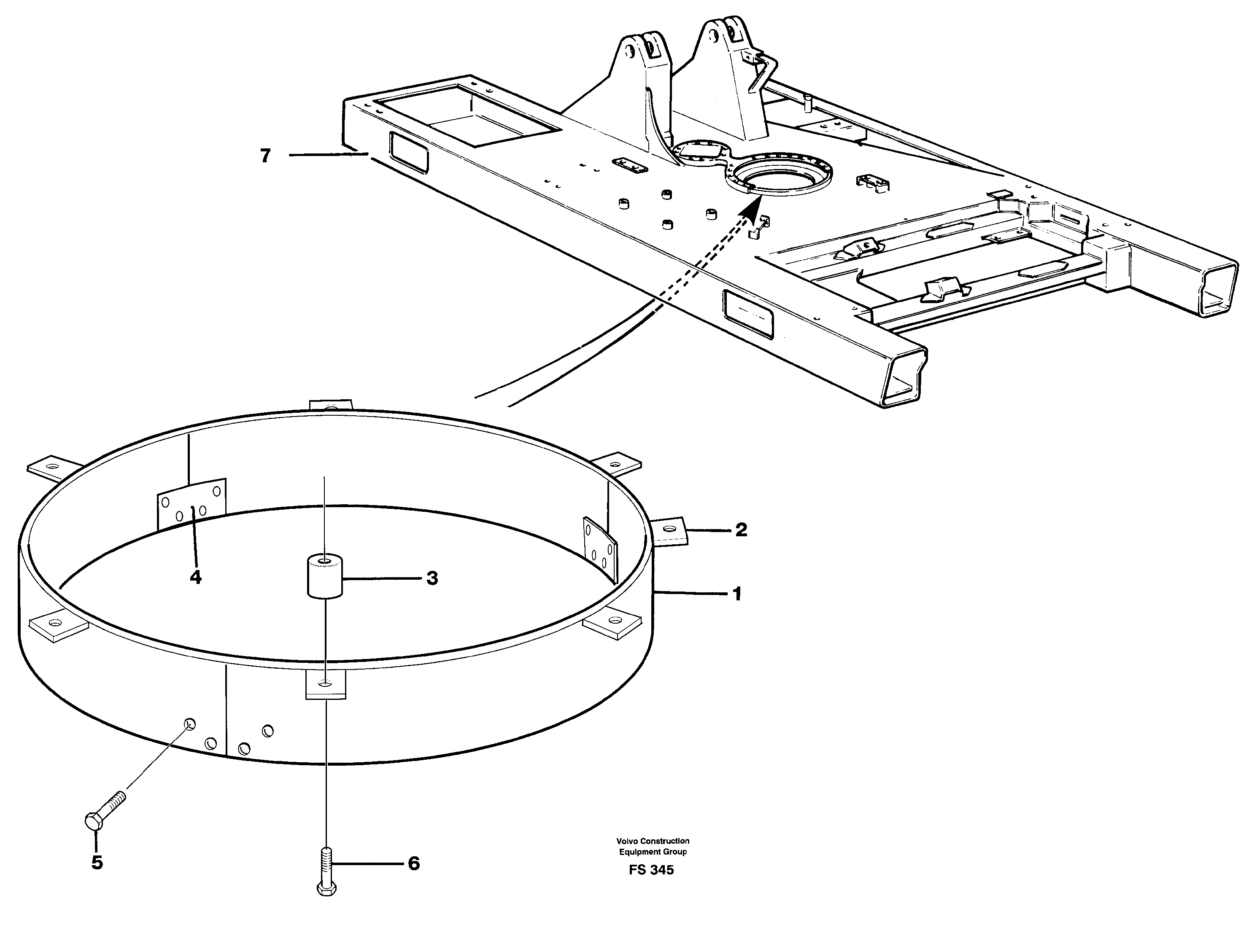 Схема запчастей Volvo EC420 - 54317 Protection for slew ring sealing EC420 ?KERMAN ?KERMAN EC420 SER NO - 1550