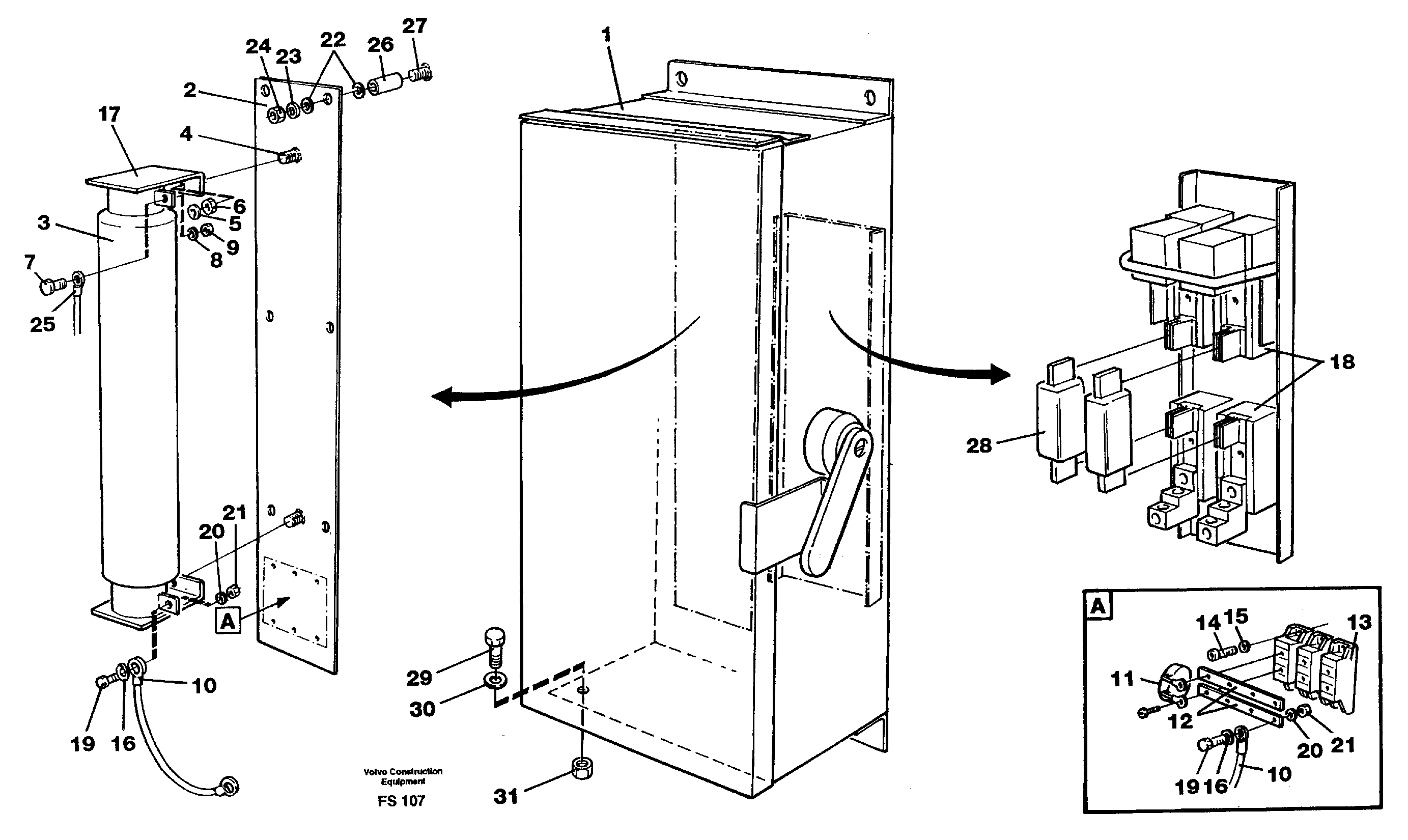 Схема запчастей Volvo EC420 - 64185 Magnet equipment Ohio, disconnector unit EC420 ?KERMAN ?KERMAN EC420 SER NO - 1550