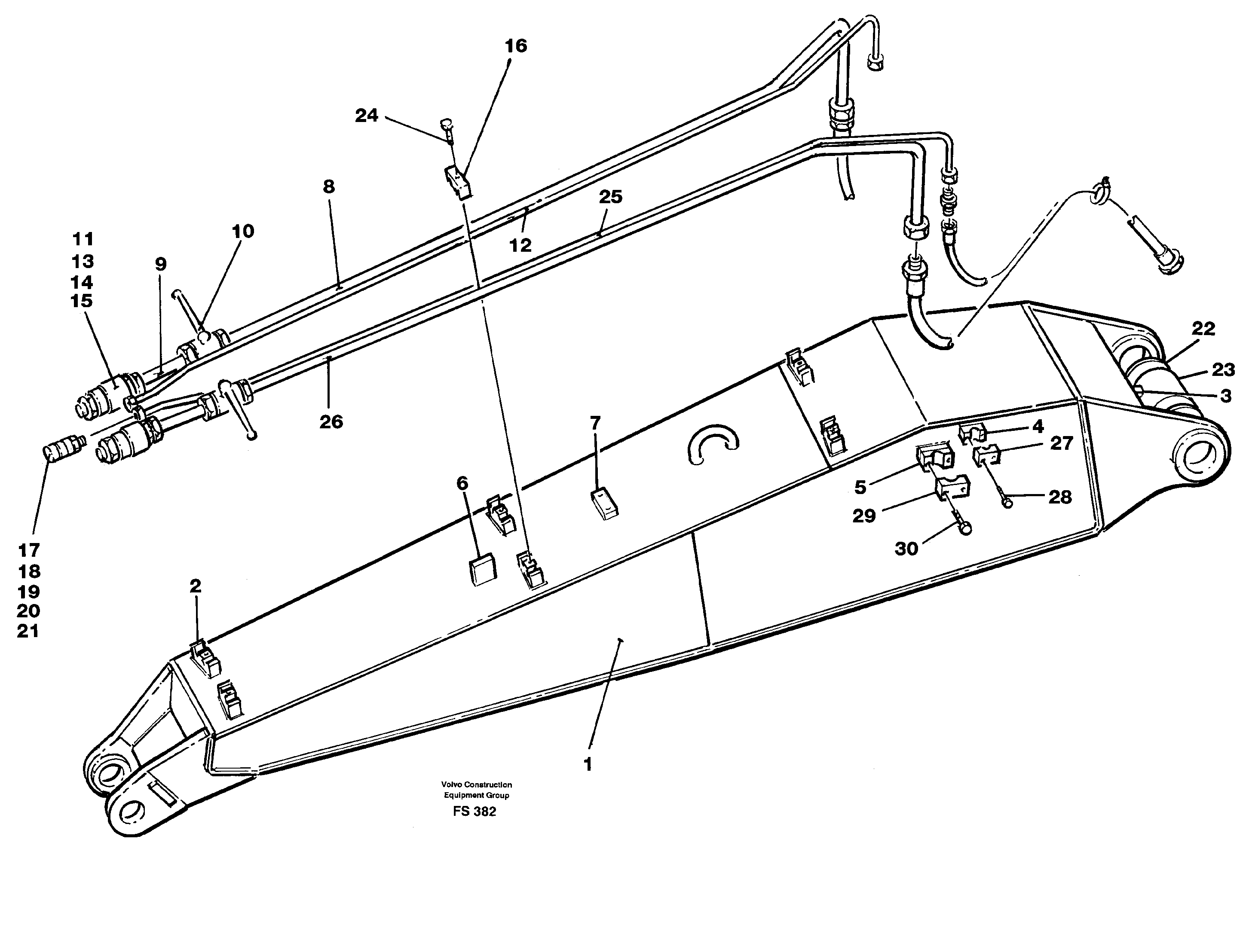 Схема запчастей Volvo EC420 - 77449 Hand. equip. three-piecesboom 7.0 m/dipper 4.37 m/jib 3.25 m EC420 ?KERMAN ?KERMAN EC420 SER NO - 1550