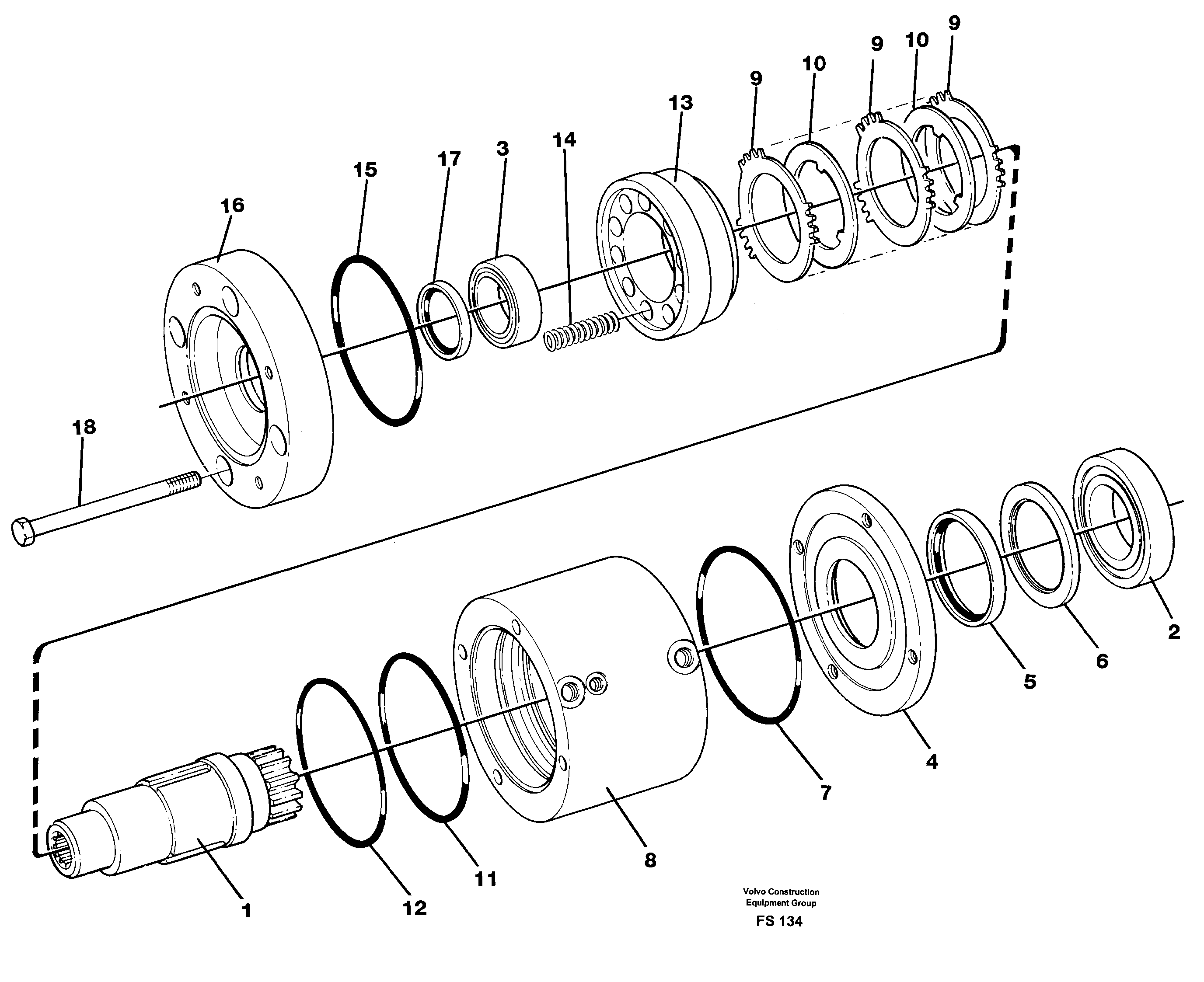 Схема запчастей Volvo EC420 - 49586 Slewing brake EC420 ?KERMAN ?KERMAN EC420 SER NO - 1550