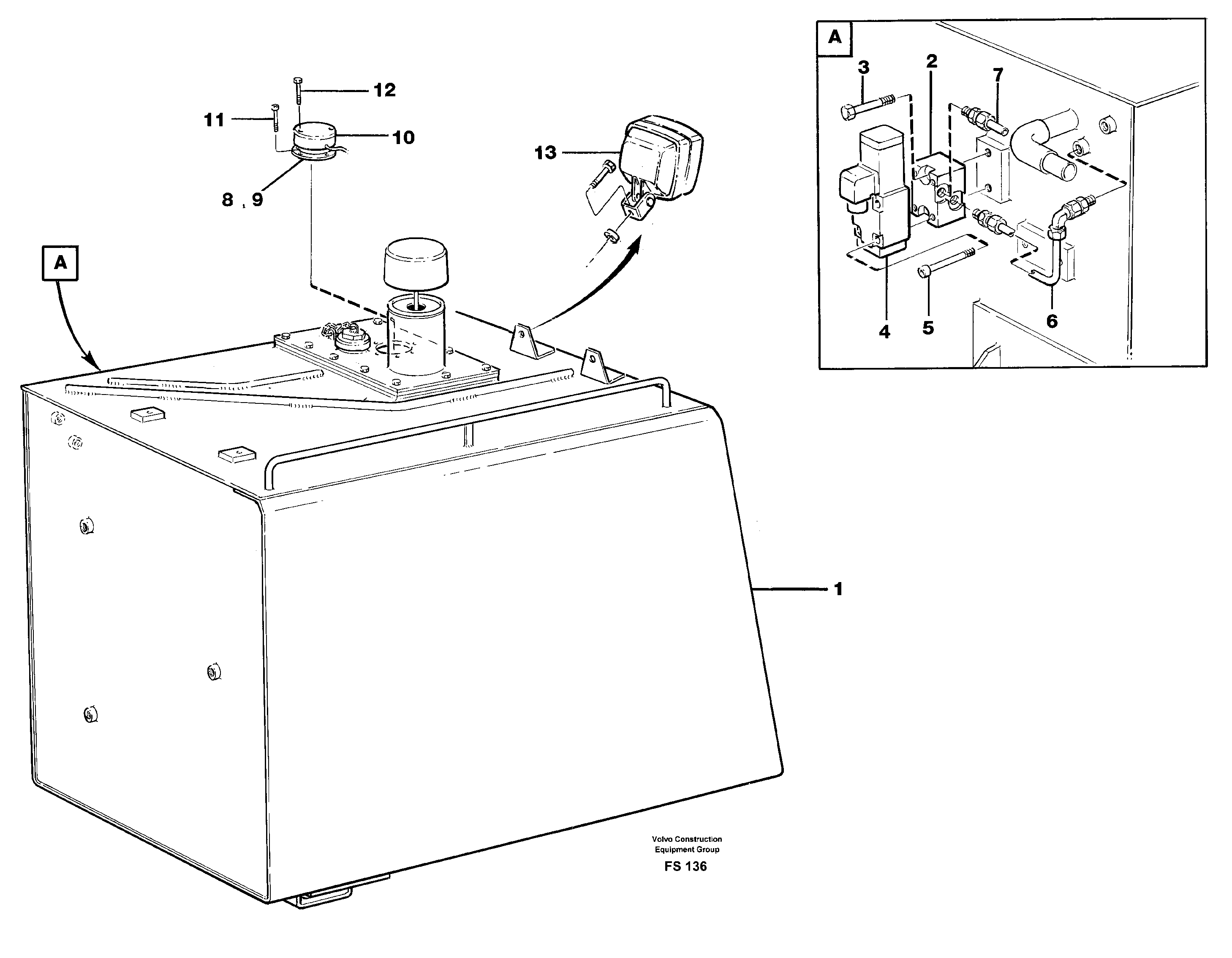 Схема запчастей Volvo EC420 - 49590 Fuel tank incl. electric details EC420 ?KERMAN ?KERMAN EC420 SER NO - 1550