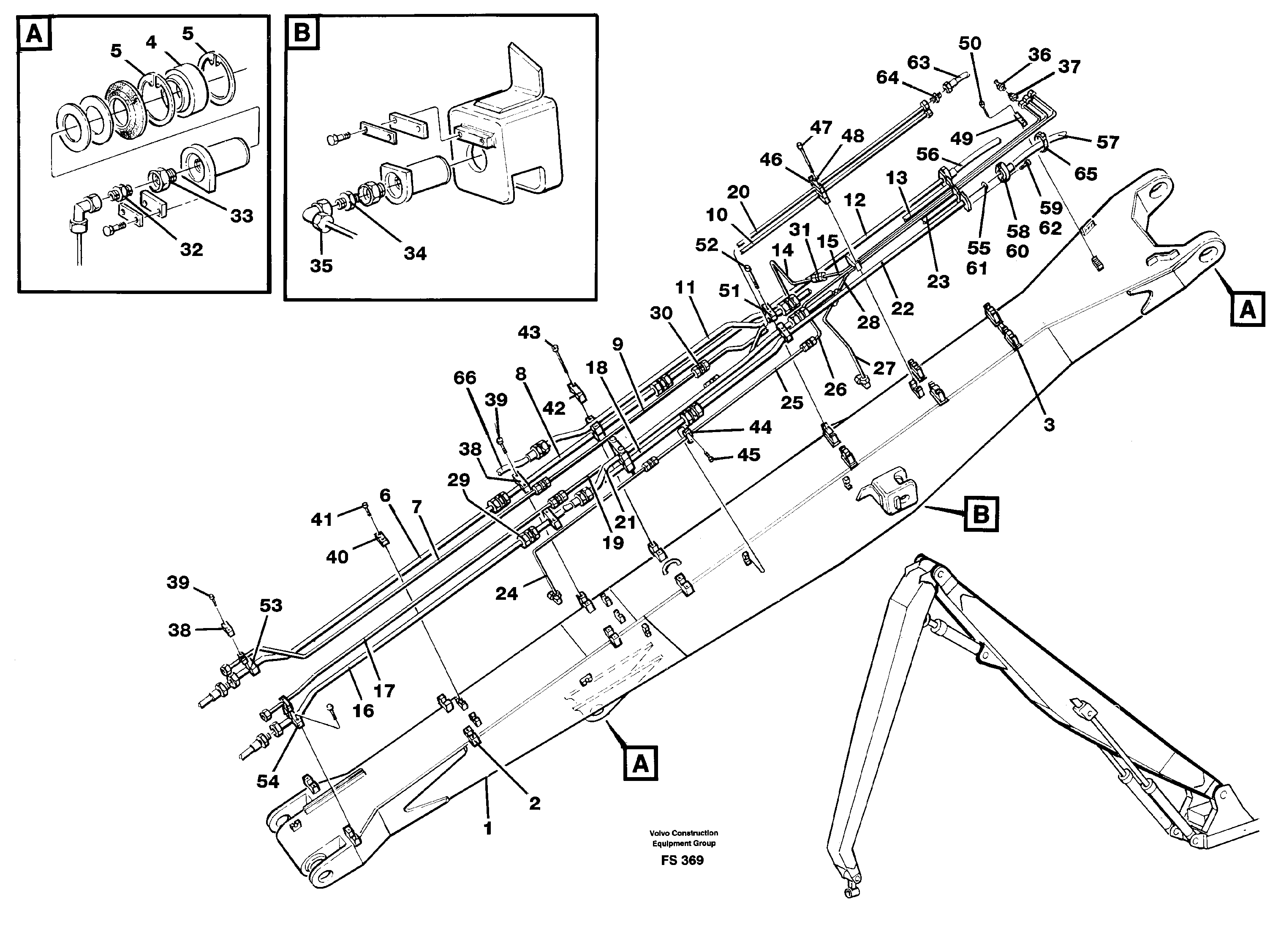 Схема запчастей Volvo EC420 - 995 Handling equipment Boom 8.60 M Dipper arm 6.50 M EC420 ?KERMAN ?KERMAN EC420 SER NO - 1550