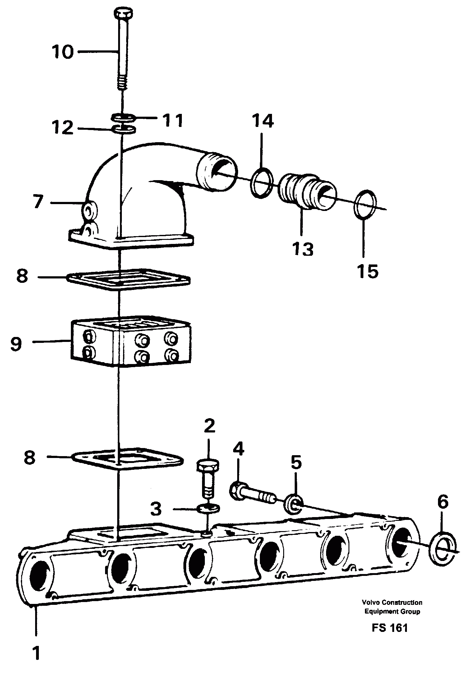 Схема запчастей Volvo EC420 - 51828 Inlet manifold EC420 ?KERMAN ?KERMAN EC420 SER NO - 1550