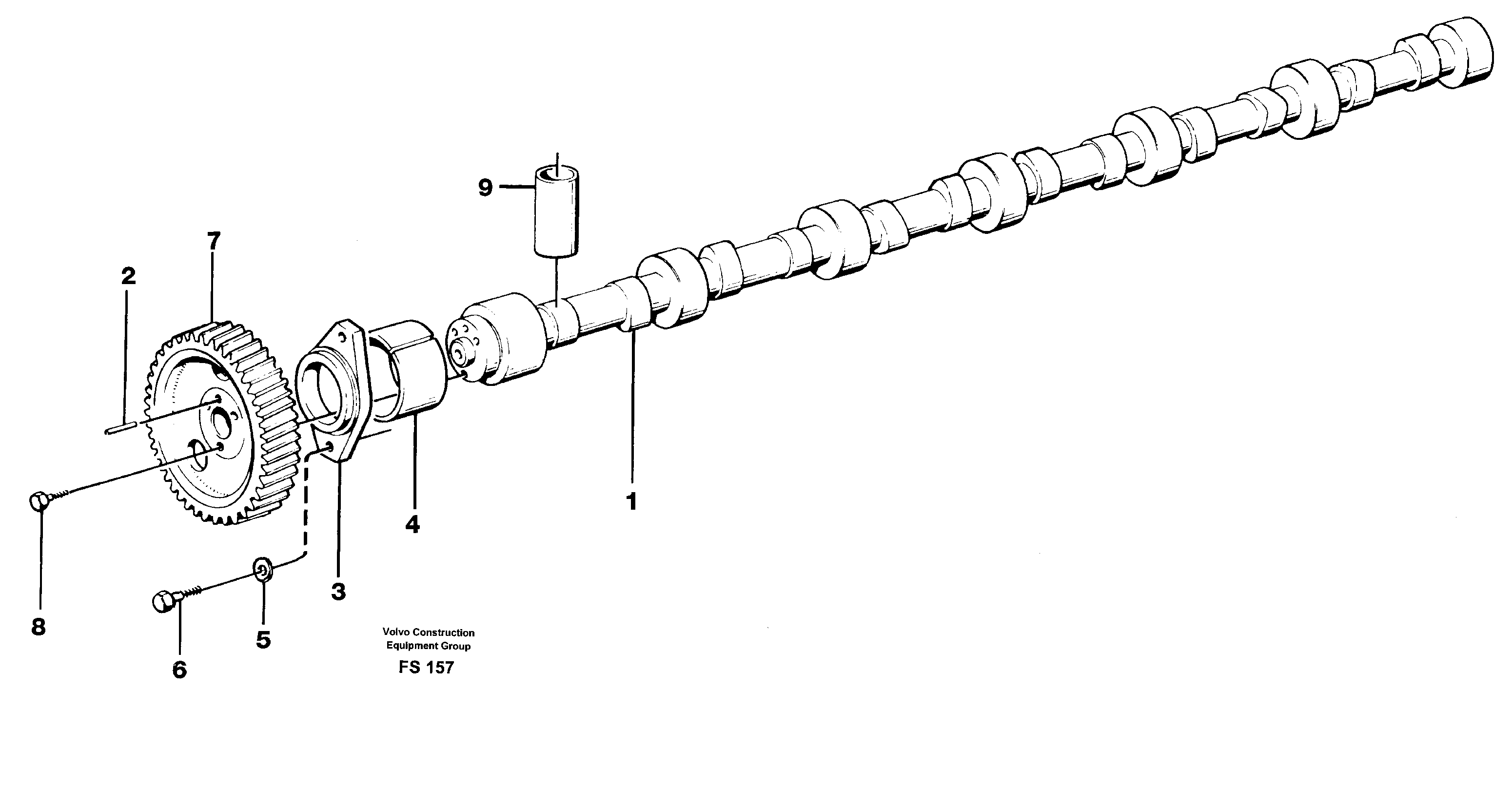Схема запчастей Volvo EC420 - 61858 Распредвал EC420 ?KERMAN ?KERMAN EC420 SER NO - 1550