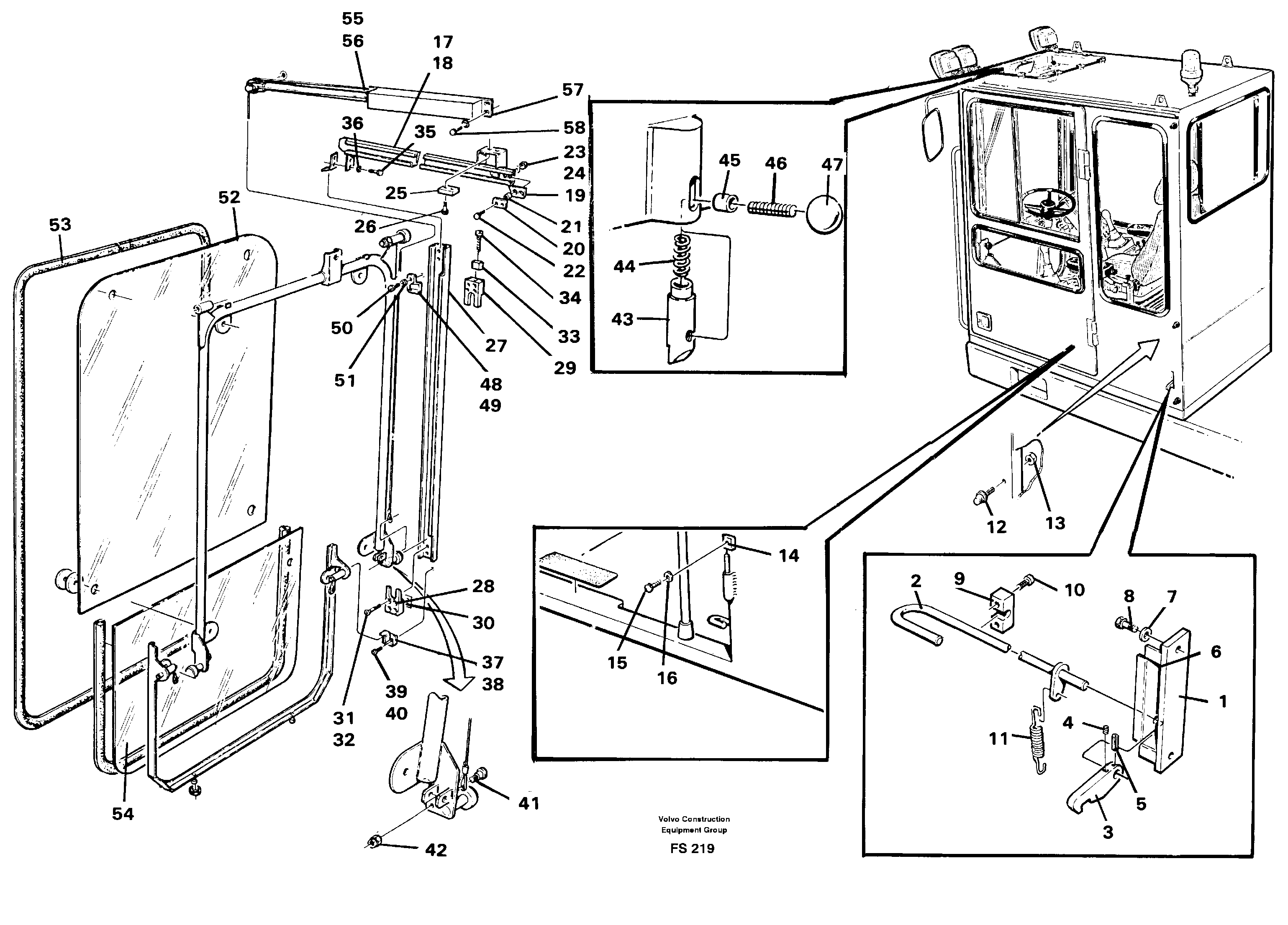 Схема запчастей Volvo EC420 - 49617 Operators cab EC420 ?KERMAN ?KERMAN EC420 SER NO - 1550