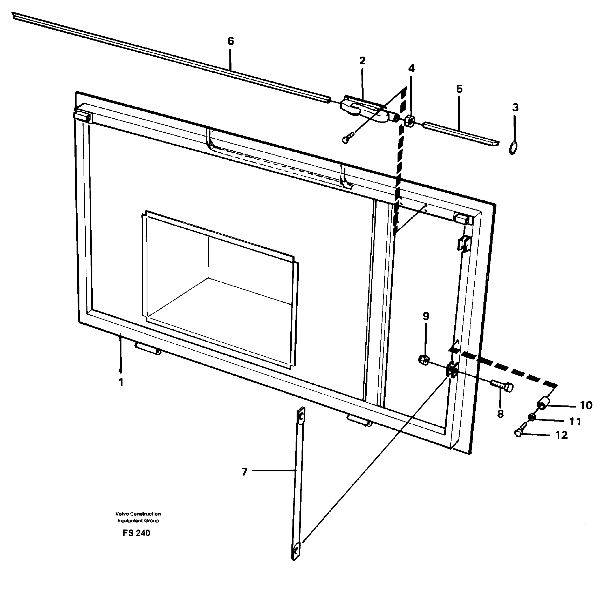 Схема запчастей Volvo EC420 - 51576 Roof hatch middle EC420 ?KERMAN ?KERMAN EC420 SER NO - 1550