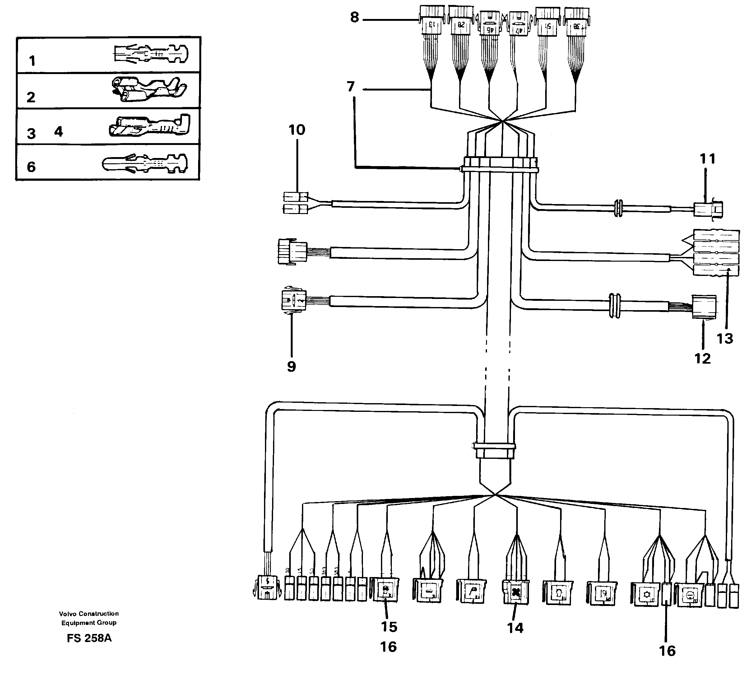 Схема запчастей Volvo EC420 - 48993 Cable harness, side panel, left EC420 ?KERMAN ?KERMAN EC420 SER NO - 1550