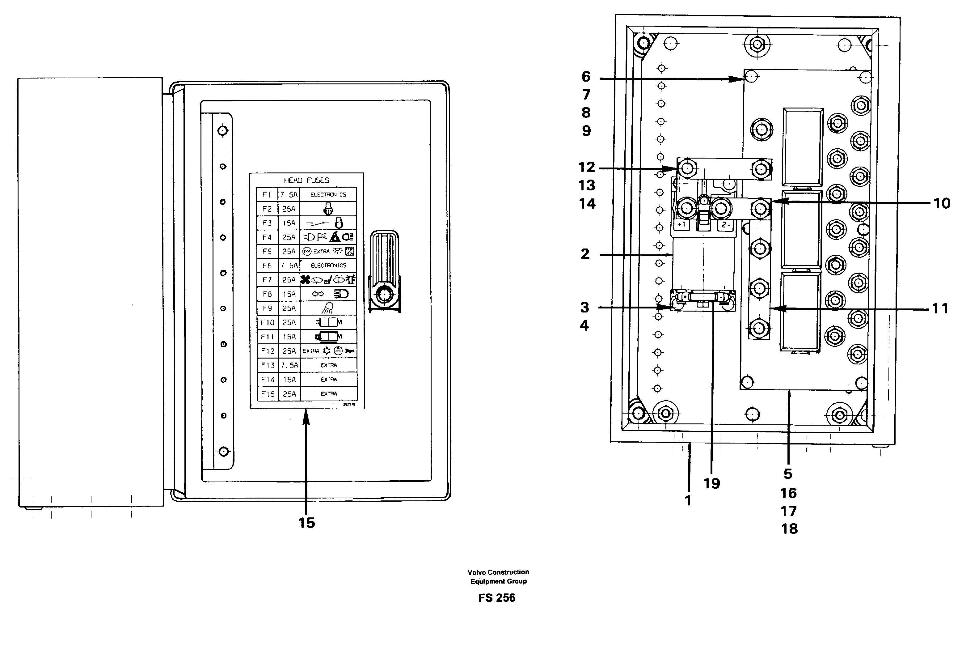Схема запчастей Volvo EC420 - 51613 Electrical distribution box EC420 ?KERMAN ?KERMAN EC420 SER NO - 1550