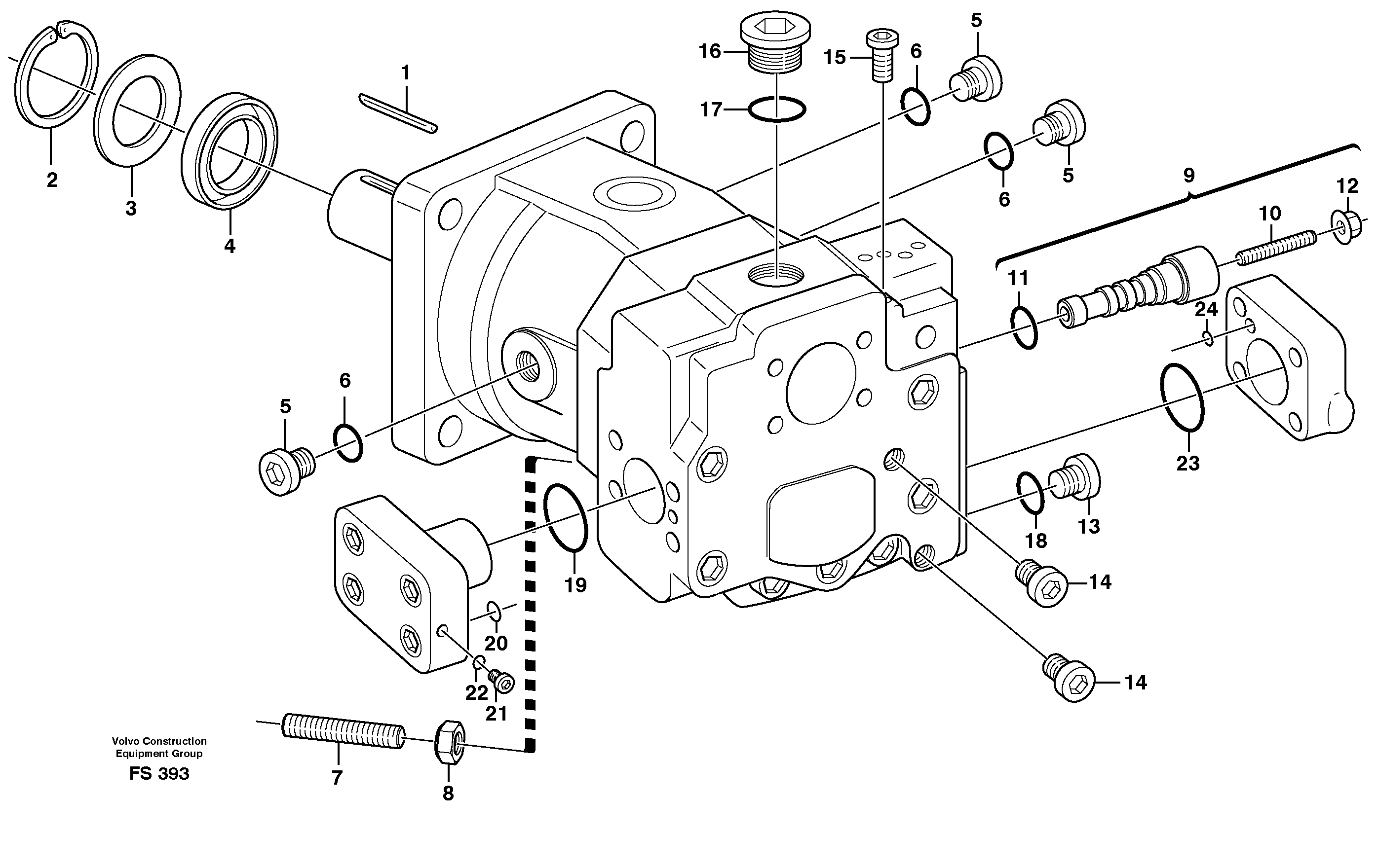 Схема запчастей Volvo EC420 - 50514 Hydraulic pump P1 EC420 ?KERMAN ?KERMAN EC420 SER NO - 1550