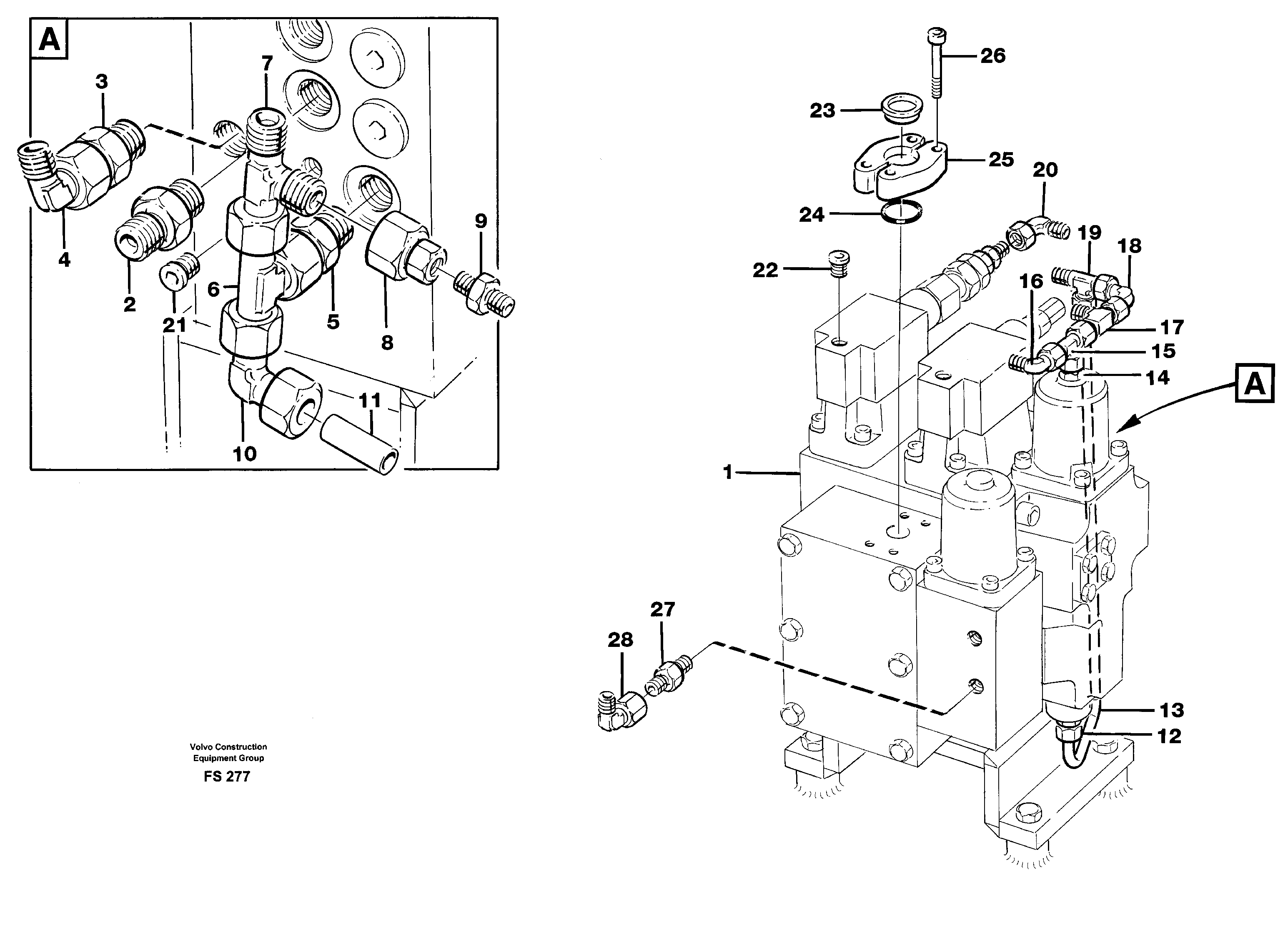 Схема запчастей Volvo EC420 - 51489 Slew valve assembly incl.tubes EC420 ?KERMAN ?KERMAN EC420 SER NO - 1550