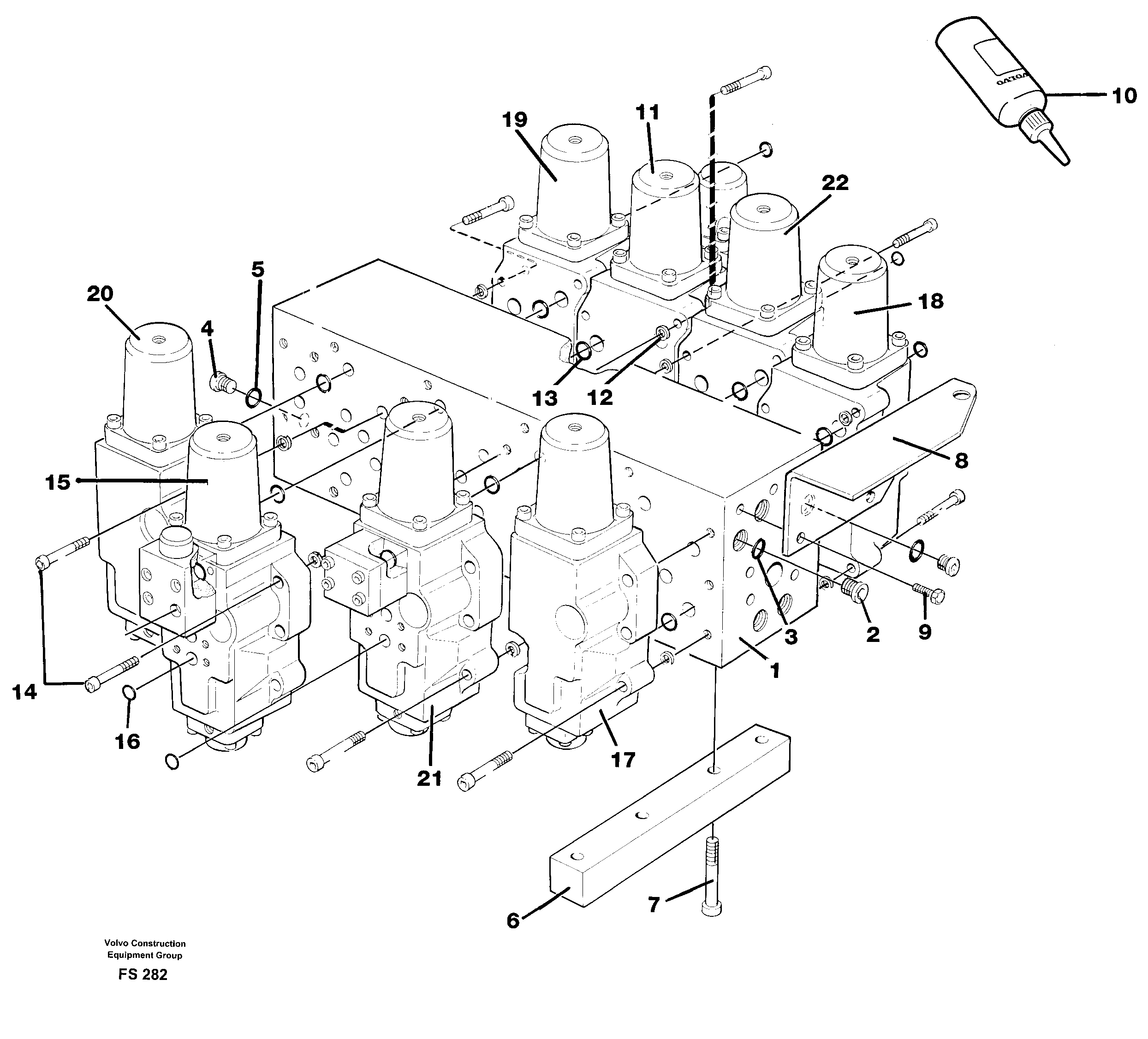 Схема запчастей Volvo EC420 - 51493 Valve housing EC420 ?KERMAN ?KERMAN EC420 SER NO - 1550
