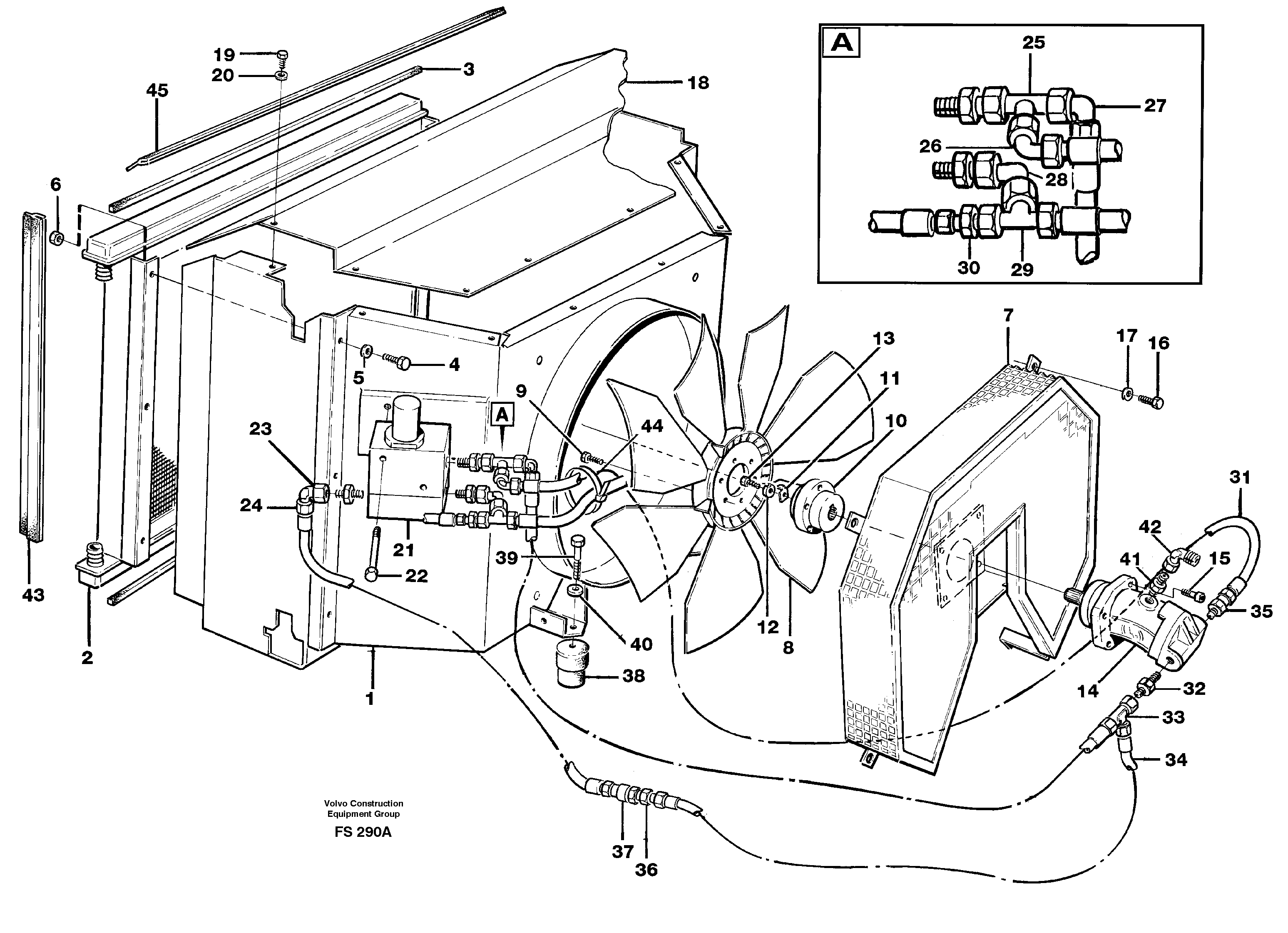 Схема запчастей Volvo EC420 - 93440 Масляный радиатор EC420 ?KERMAN ?KERMAN EC420 SER NO - 1550