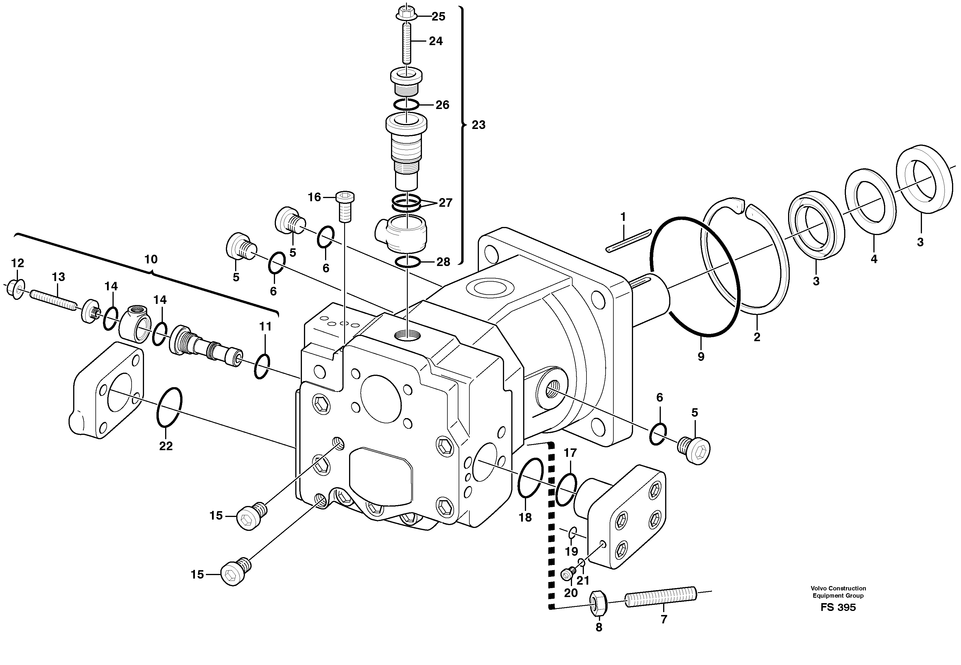 Схема запчастей Volvo EC420 - 98434 Hydraulic pump P2/p3 EC420 ?KERMAN ?KERMAN EC420 SER NO - 1550