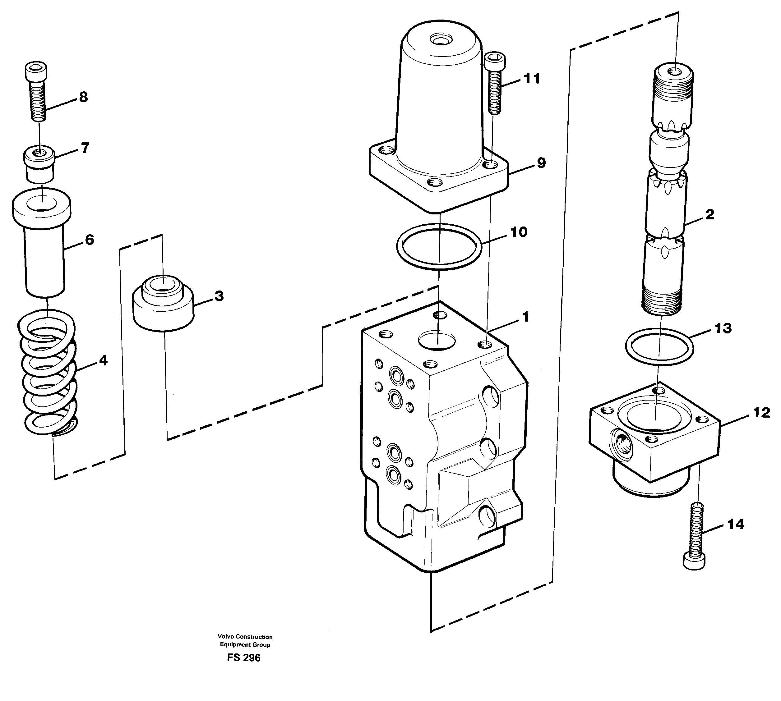 Схема запчастей Volvo EC420 - 106537 Four-way valve EC420 ?KERMAN ?KERMAN EC420 SER NO - 1550