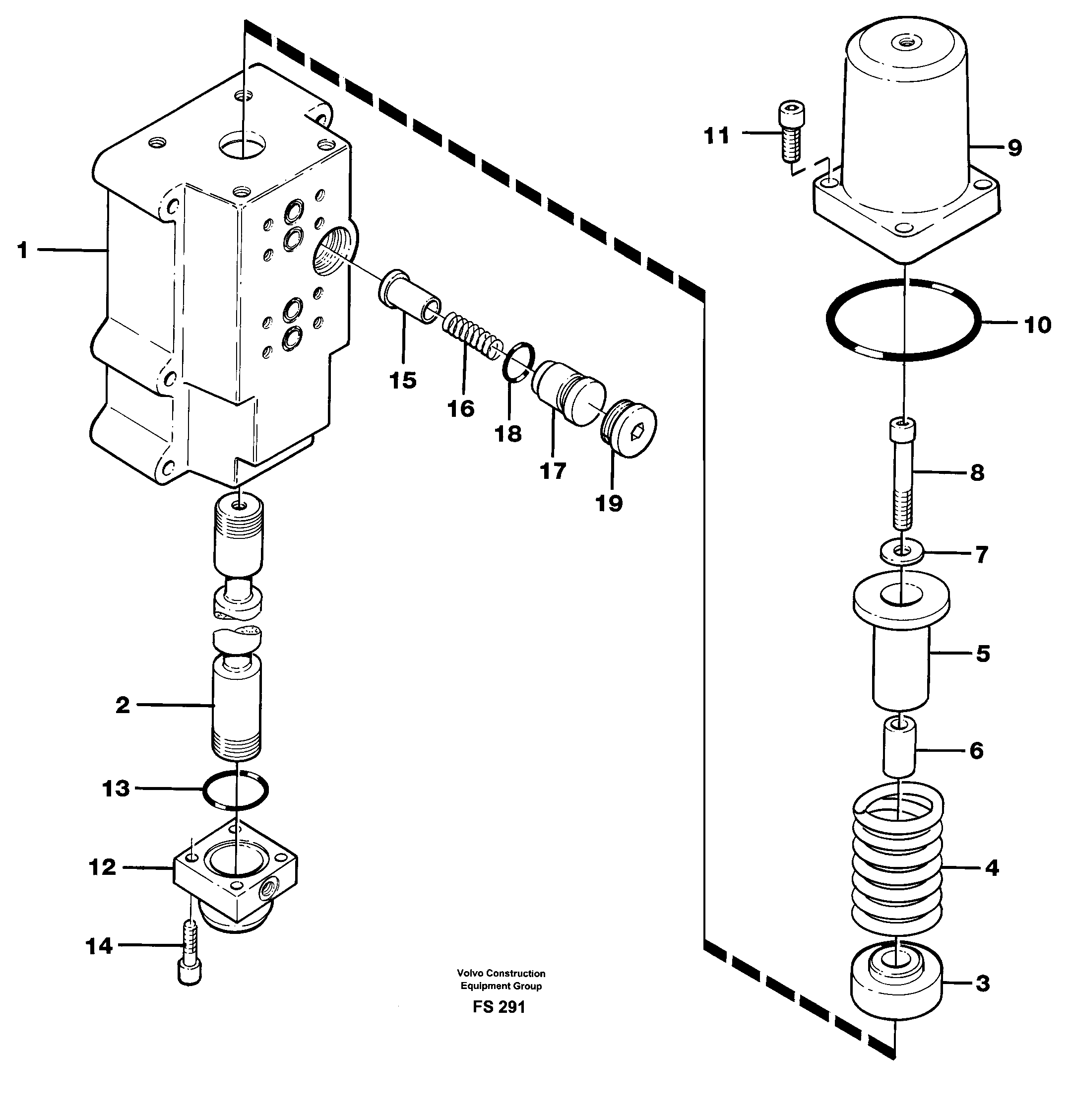 Схема запчастей Volvo EC420 - 48942 Four way valves, primary boom, dipper arm and bucket EC420 ?KERMAN ?KERMAN EC420 SER NO - 1550