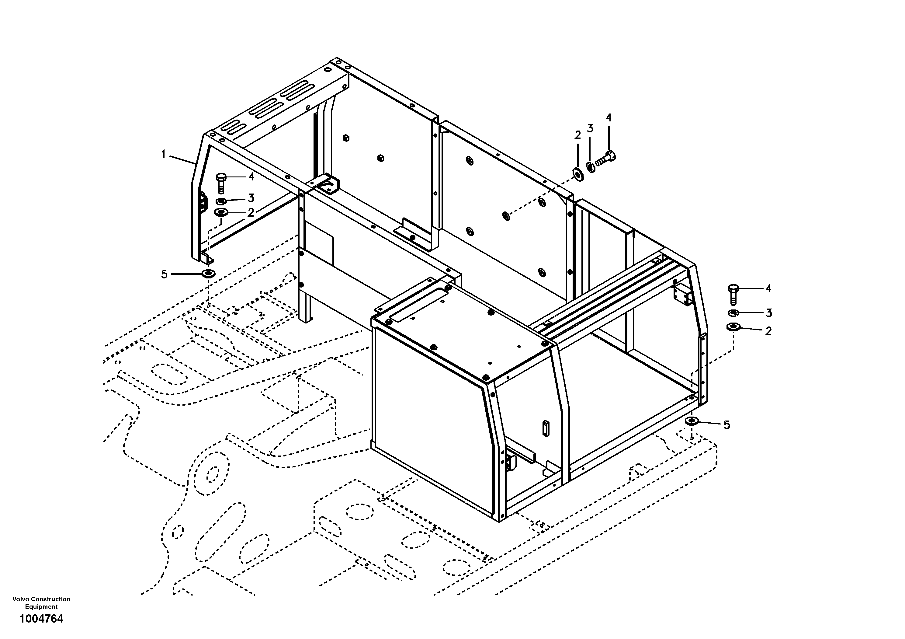 Схема запчастей Volvo EC180B - 38029 Cowl frame EC180B