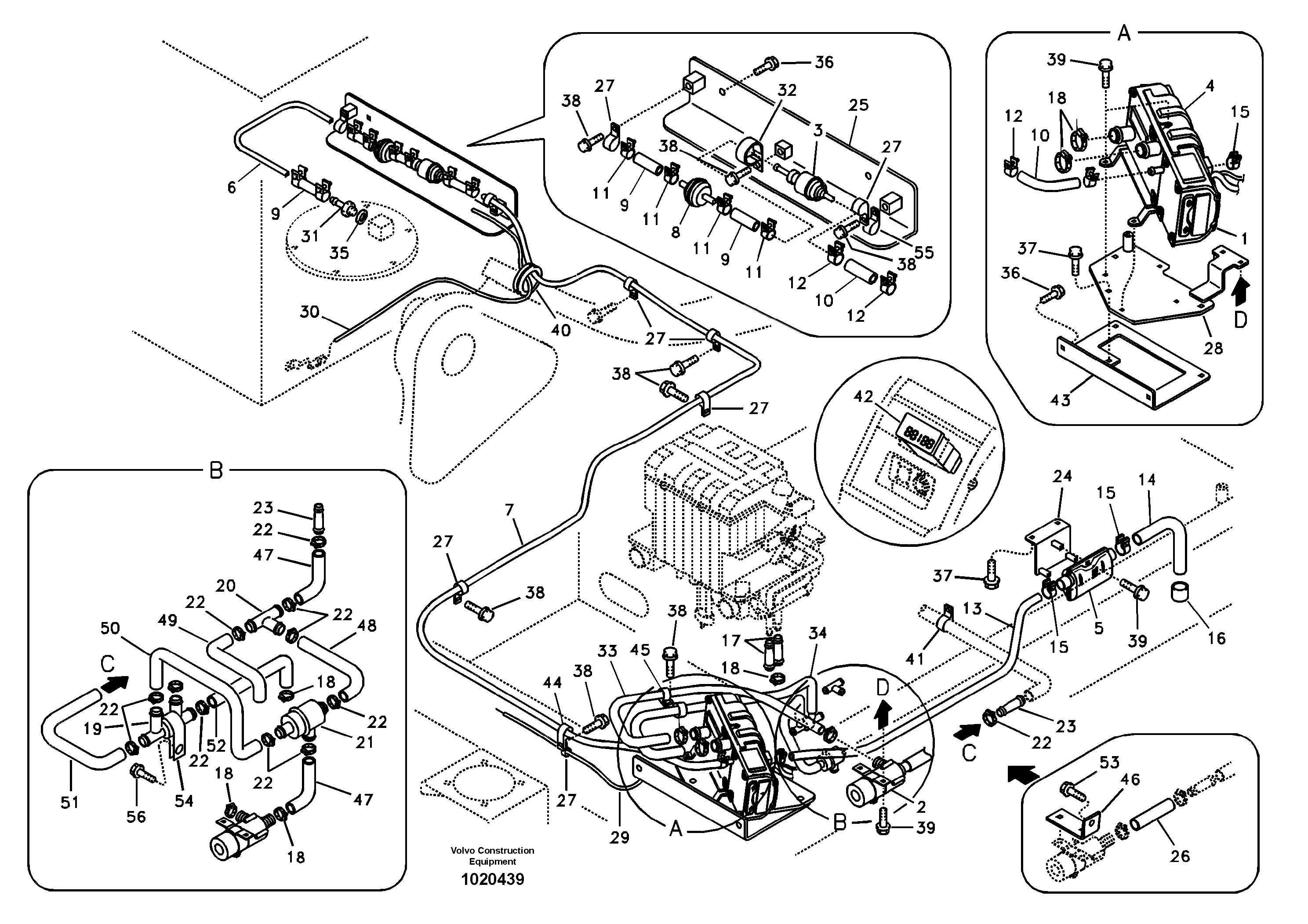 Схема запчастей Volvo EC180B - 12864 Auxiliary Heater EC180B