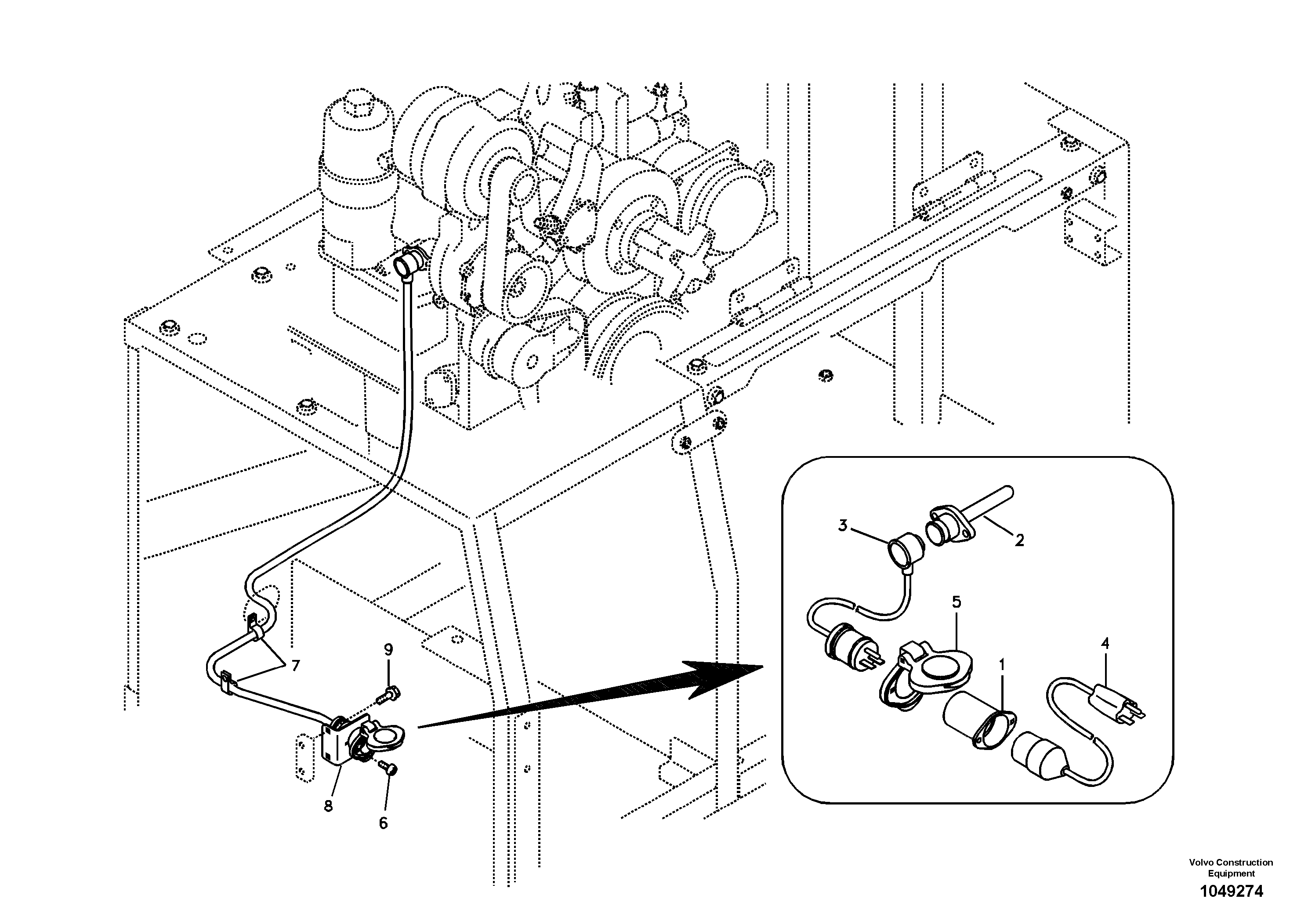 Схема запчастей Volvo EC180B - 47534 Engine block heater EC180B PRIME S/N 12001-