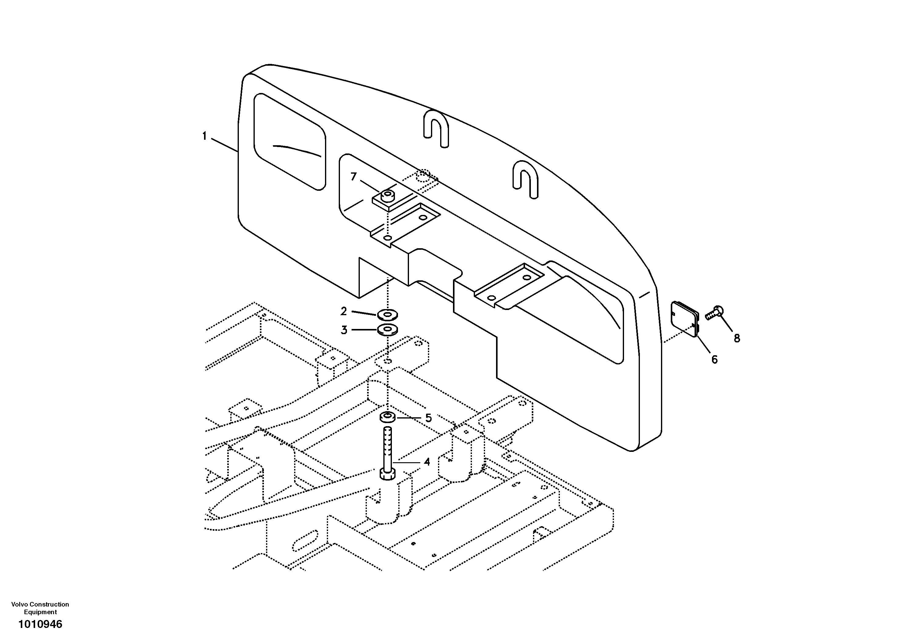 Схема запчастей Volvo EC180B - 50329 Противовесы EC180B PRIME S/N 12001-