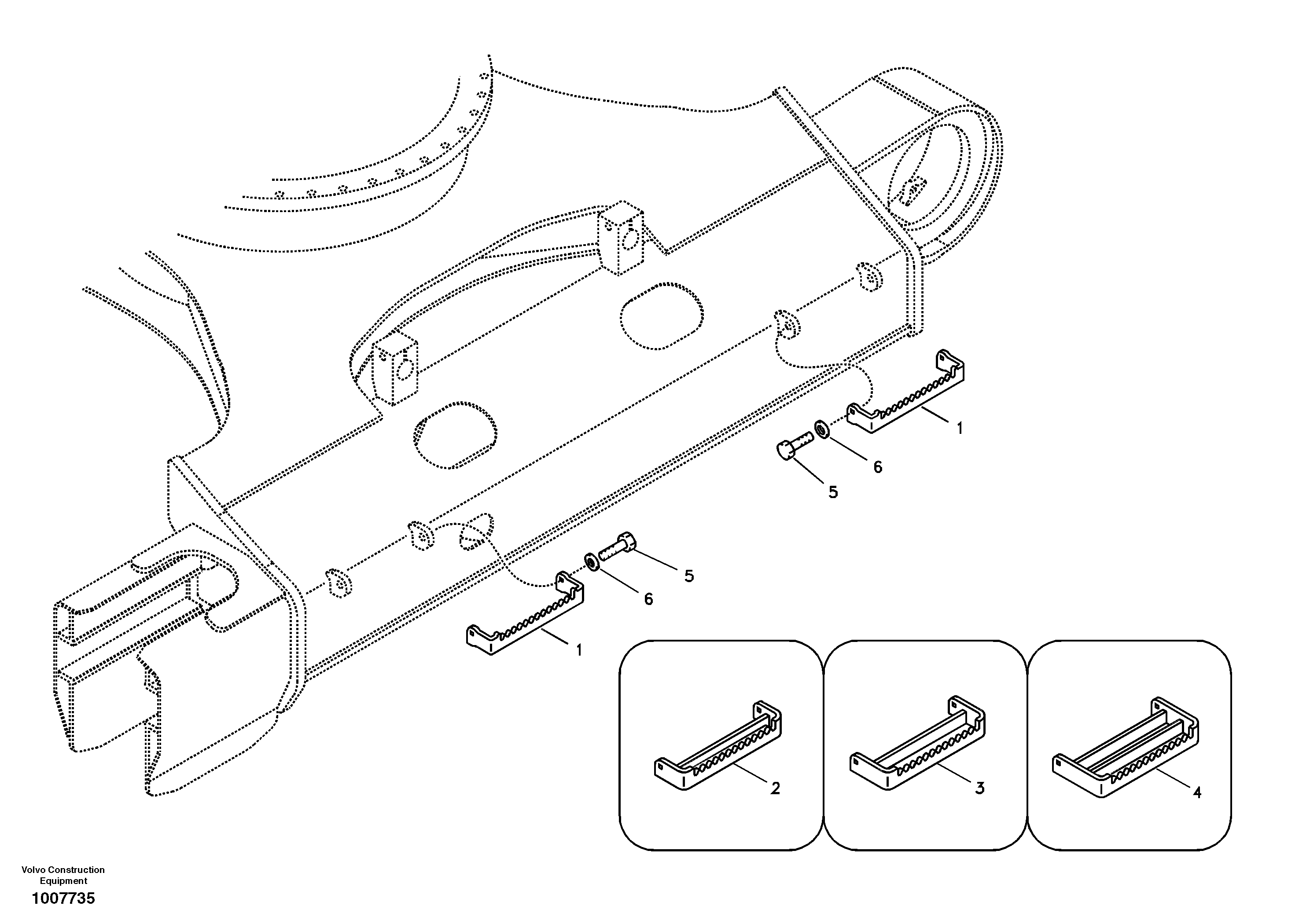 Схема запчастей Volvo EC180B - 50332 Foot step EC180B PRIME S/N 12001-