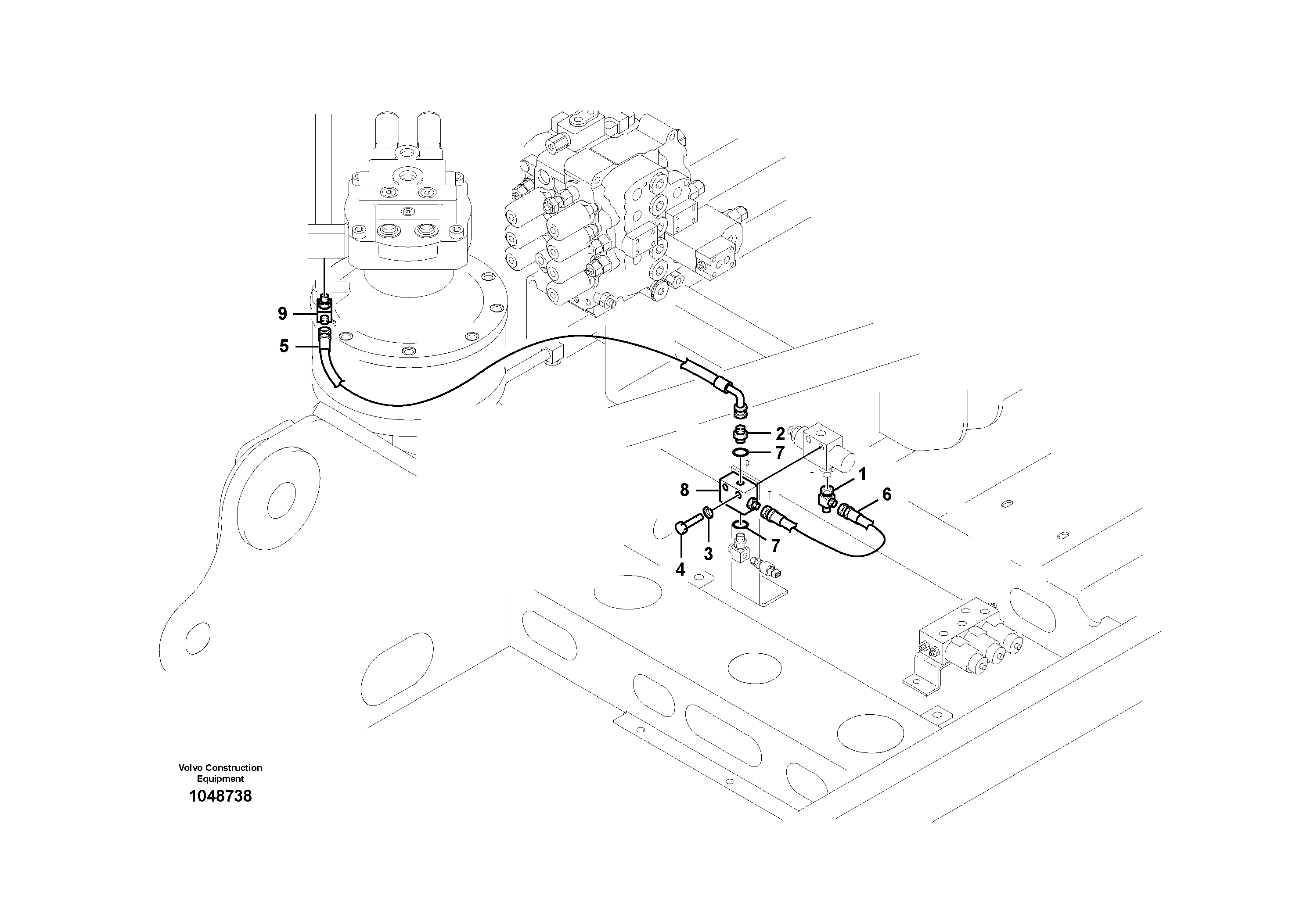 Схема запчастей Volvo EC180B - 58104 Working hydraulic, adjustable boom for upper EC180B PRIME S/N 12001-