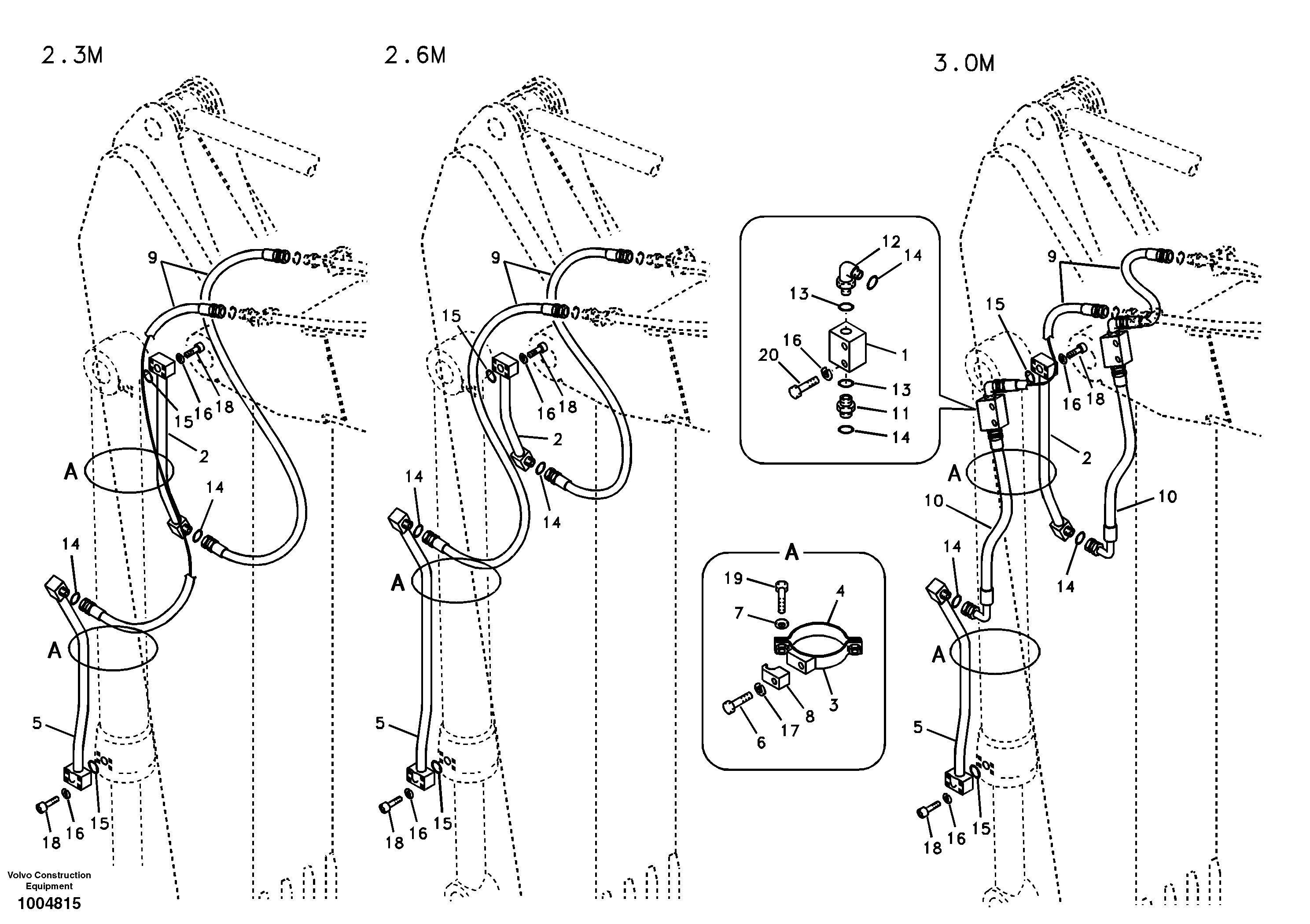 Схема запчастей Volvo EC180B - 55200 Working hydraulic, bucket cylinder on dipper arm EC180B PRIME S/N 12001-