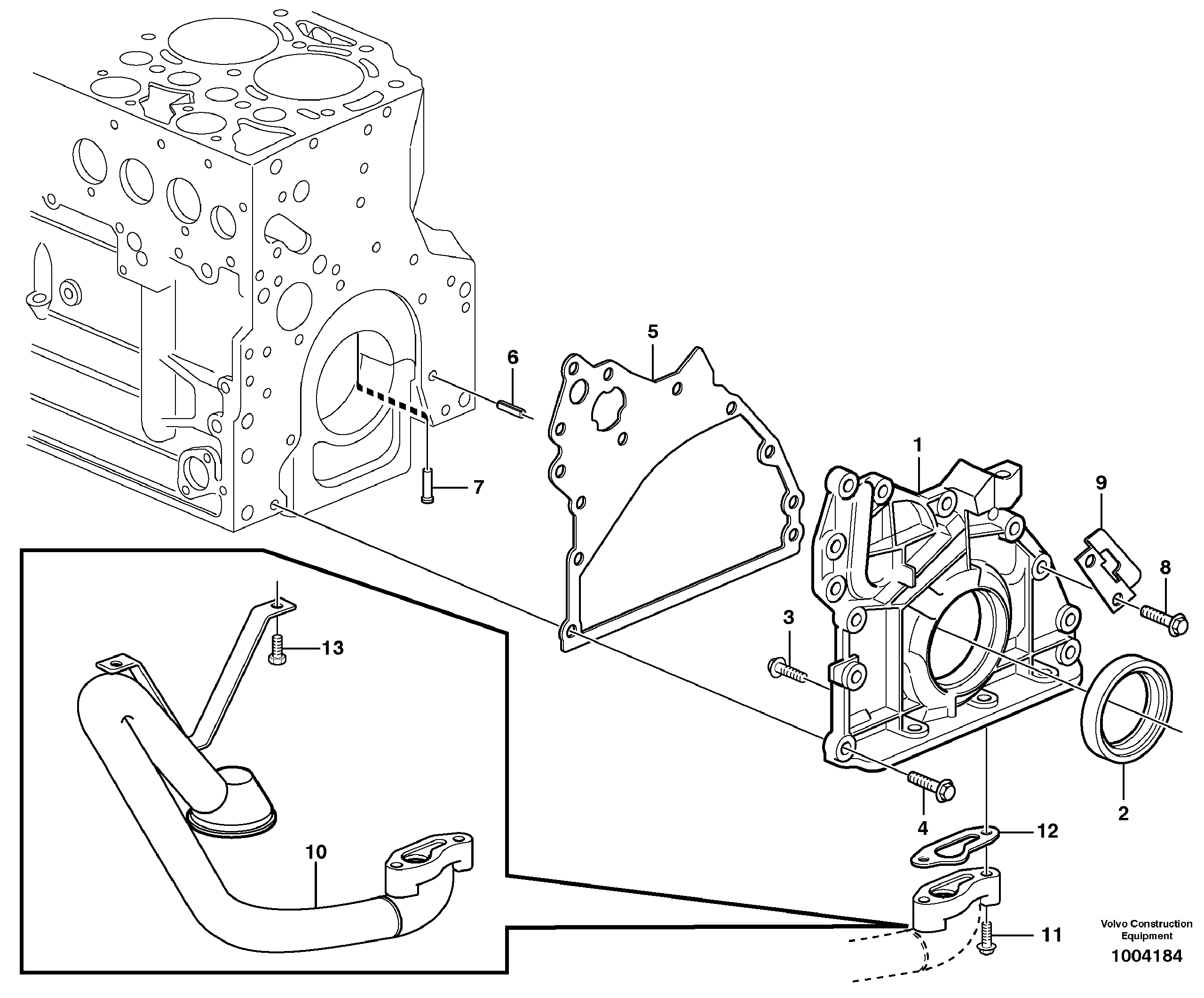 Схема запчастей Volvo EC180B - 6055 Система масляной смазки EC180B