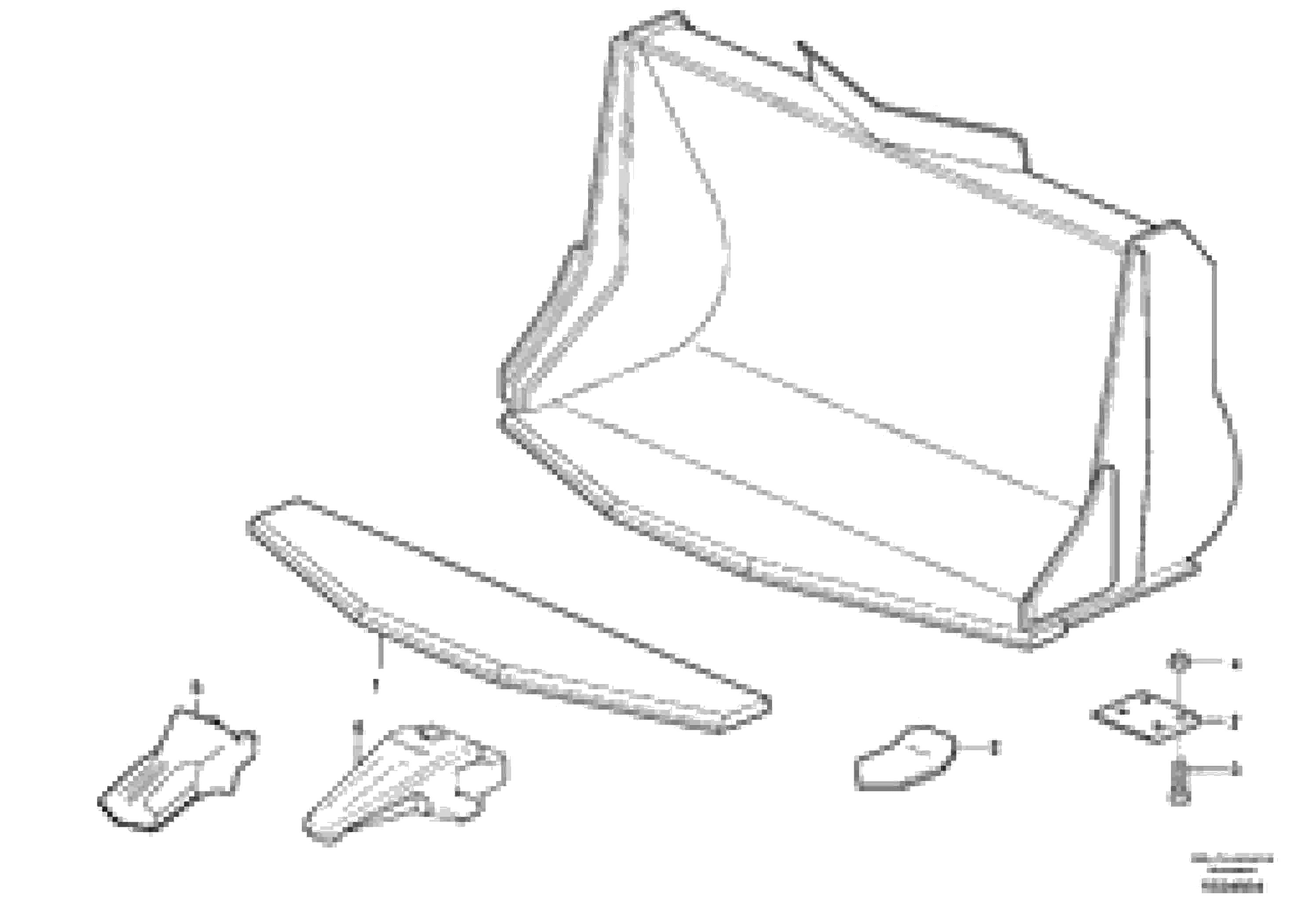 Схема запчастей Volvo EW200 - 29919 Bucket, truncated vec lip with teeth ATTACHMENTS ATTACHMENTS BUCKETS