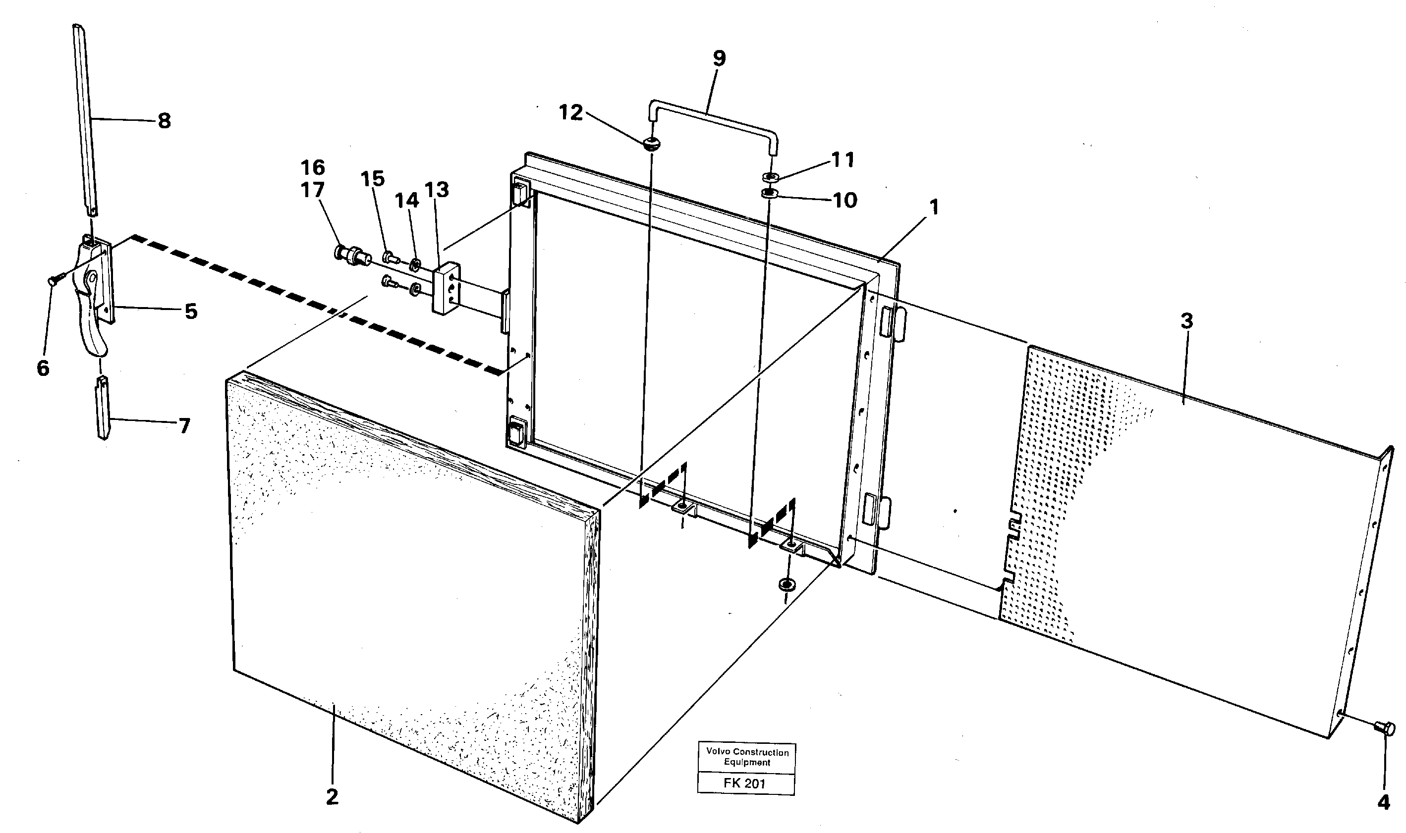 Схема запчастей Volvo EW200 - 42506 Door, engine, left EW200 ?KERMAN ?KERMAN EW200