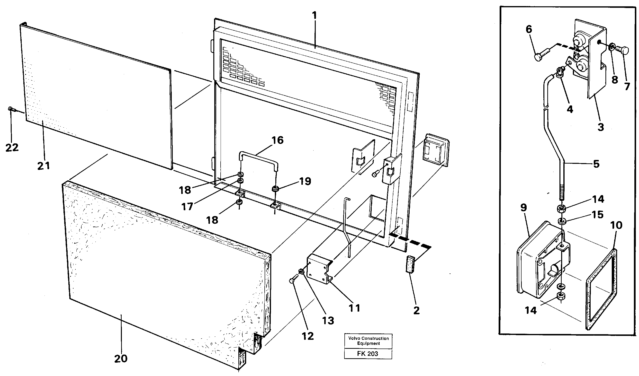 Схема запчастей Volvo EW200 - 67002 Door, tank pumps EW200 ?KERMAN ?KERMAN EW200